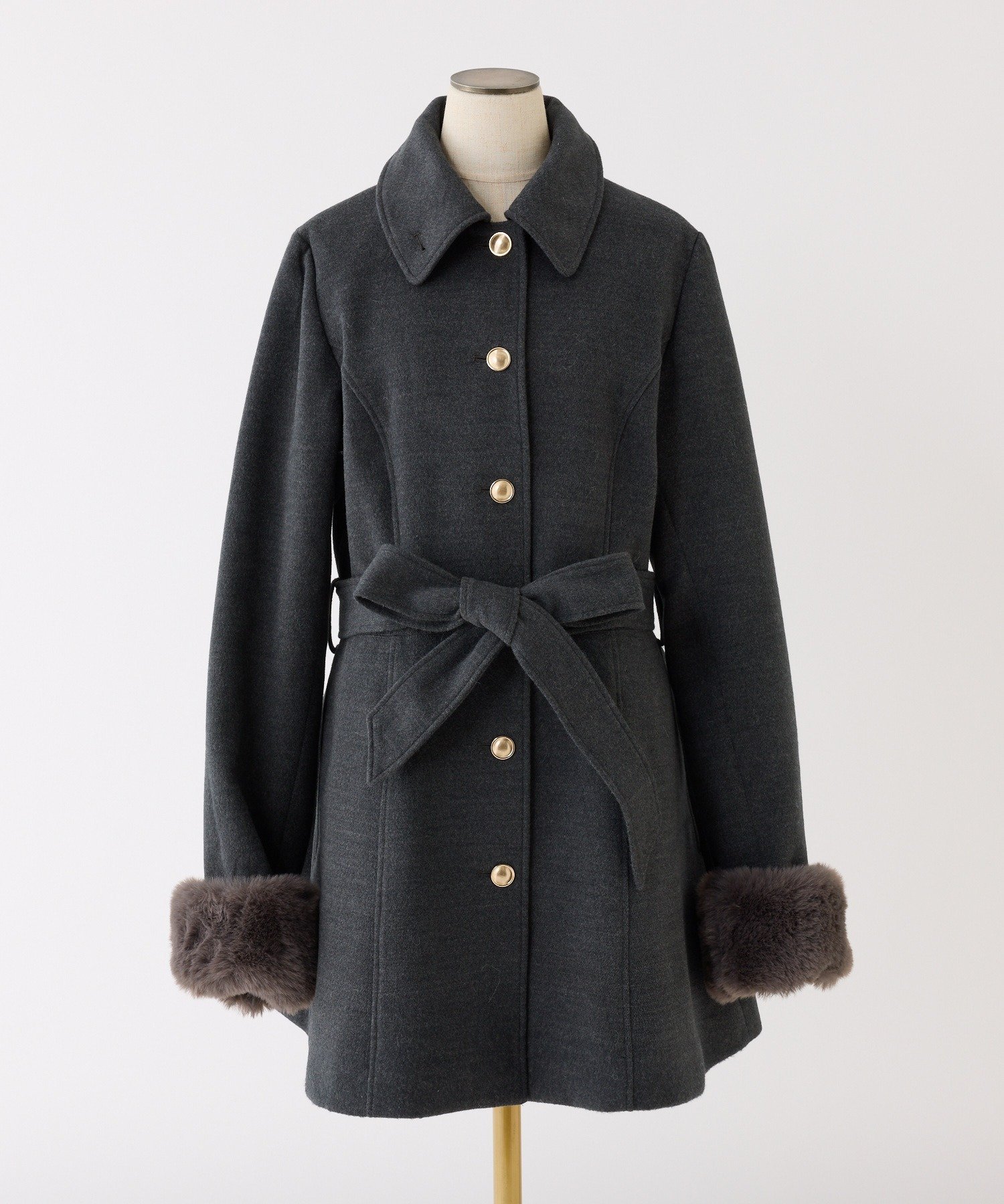 one after another NICE CLAUP｜リボンミドルコート/SMサイズあり