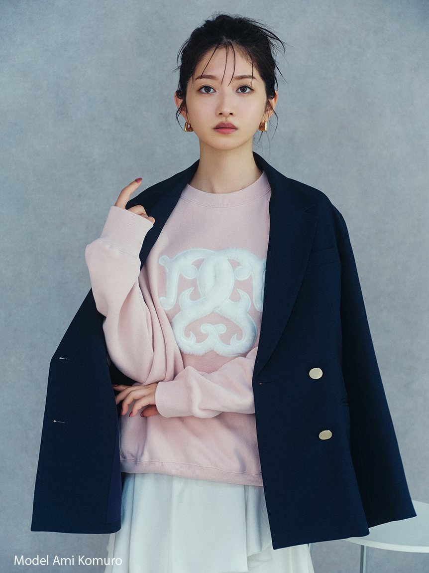 SNIDEL｜【WEB限定/ボアコレクション】ロゴモチーフスウェット