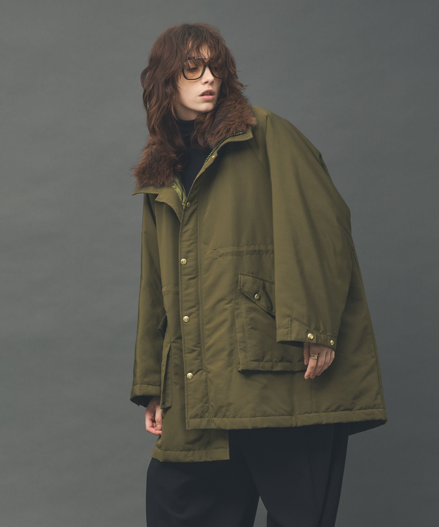 m*u様 Curensology カレンソロジー　スウェーディッシュモッズコート Curensology(カレンソロジー)｜〈&RC〉フェイクファーエリツキスウェー