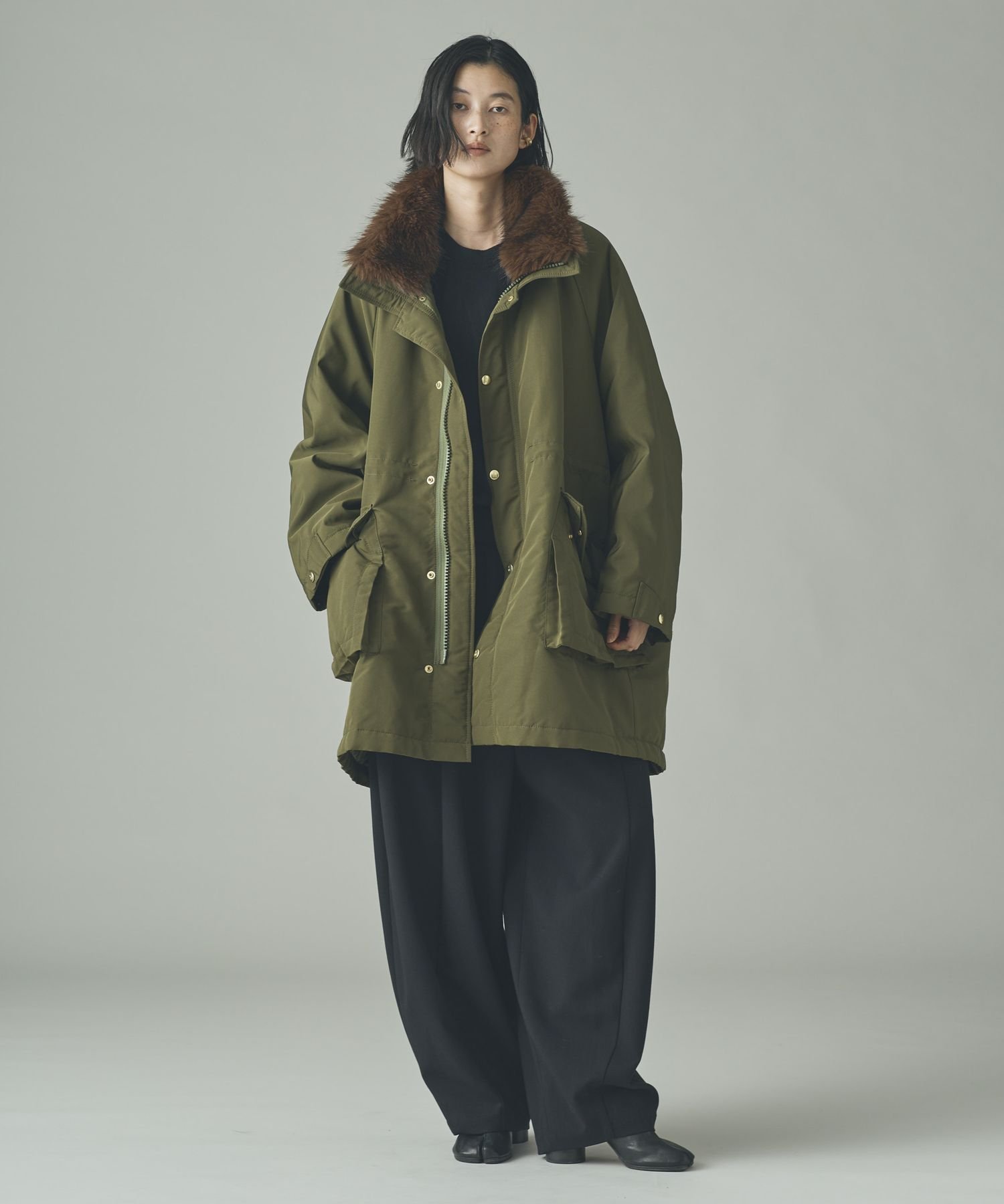 最終お値下げ❗️カレンソロジー【&RC】スウェーディッシュモッズコート ブラウン Curensology（カレンソロジー）の「Curensology(カレンソロジー)/＜&RC