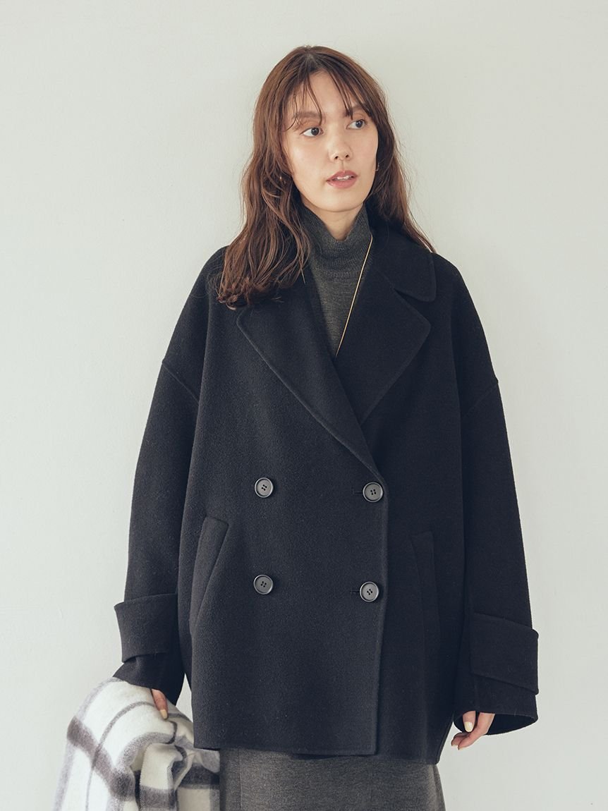 Mila Owen｜woolコクーンシルエットピーコート | Rakuten Fashion(楽天