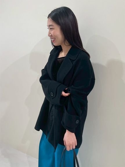 Mila Owen｜woolコクーンシルエットピーコート | Rakuten Fashion(楽天