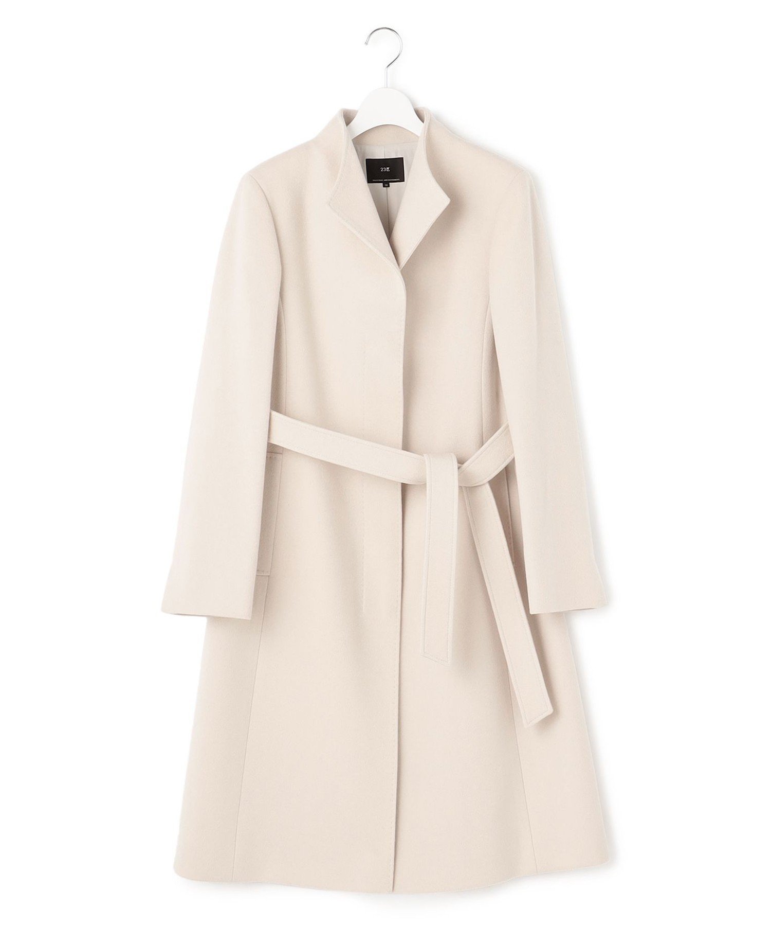 442a 新品 23区 ウールカシミヤビーバー スタンドカラー コート 36