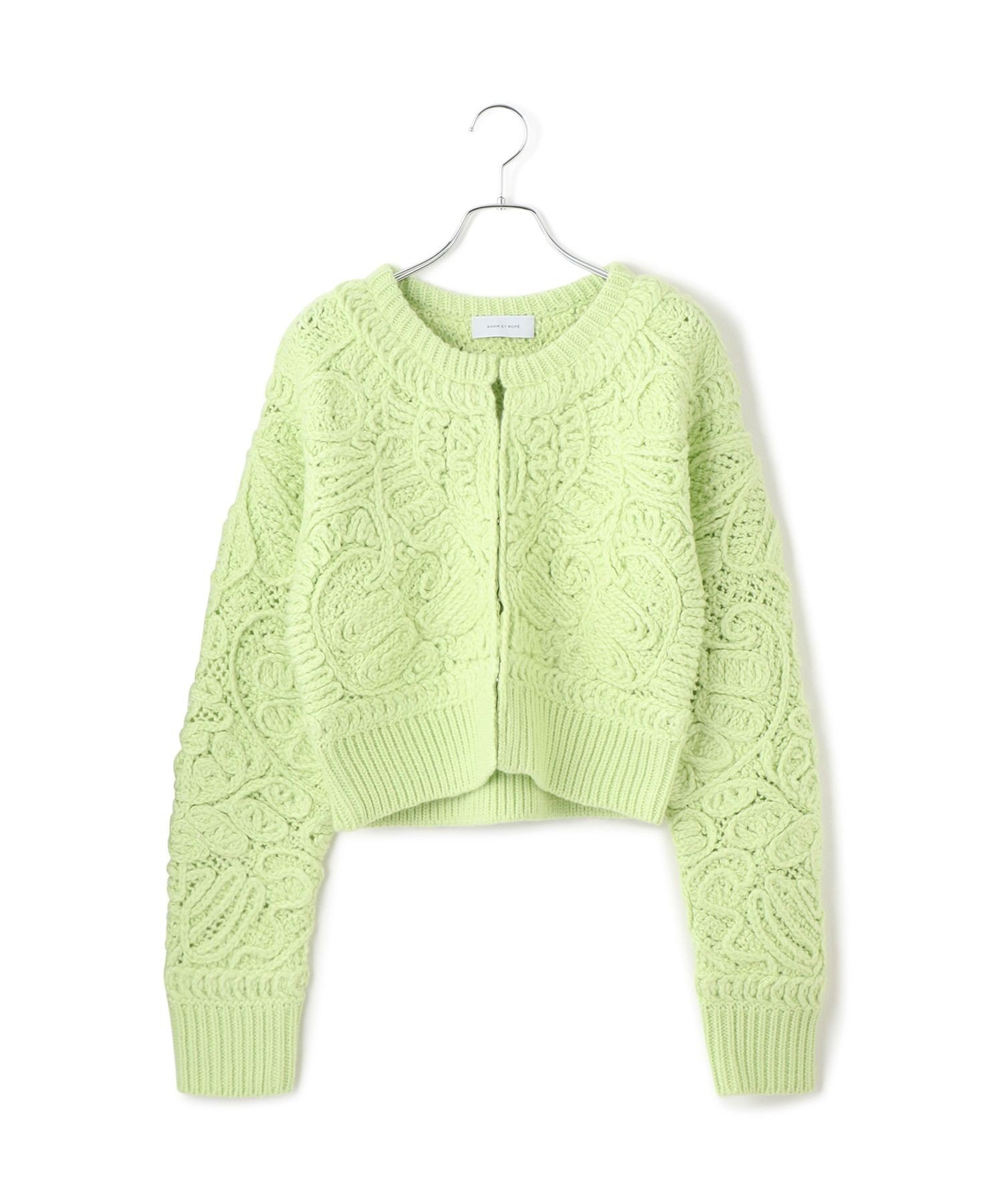 ADAM ET ROPE'｜コードレースパターンニットカーディガン | Rakuten