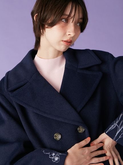 LILY BROWN｜エンブロイダリーコクーンコート | Rakuten Fashion(楽天