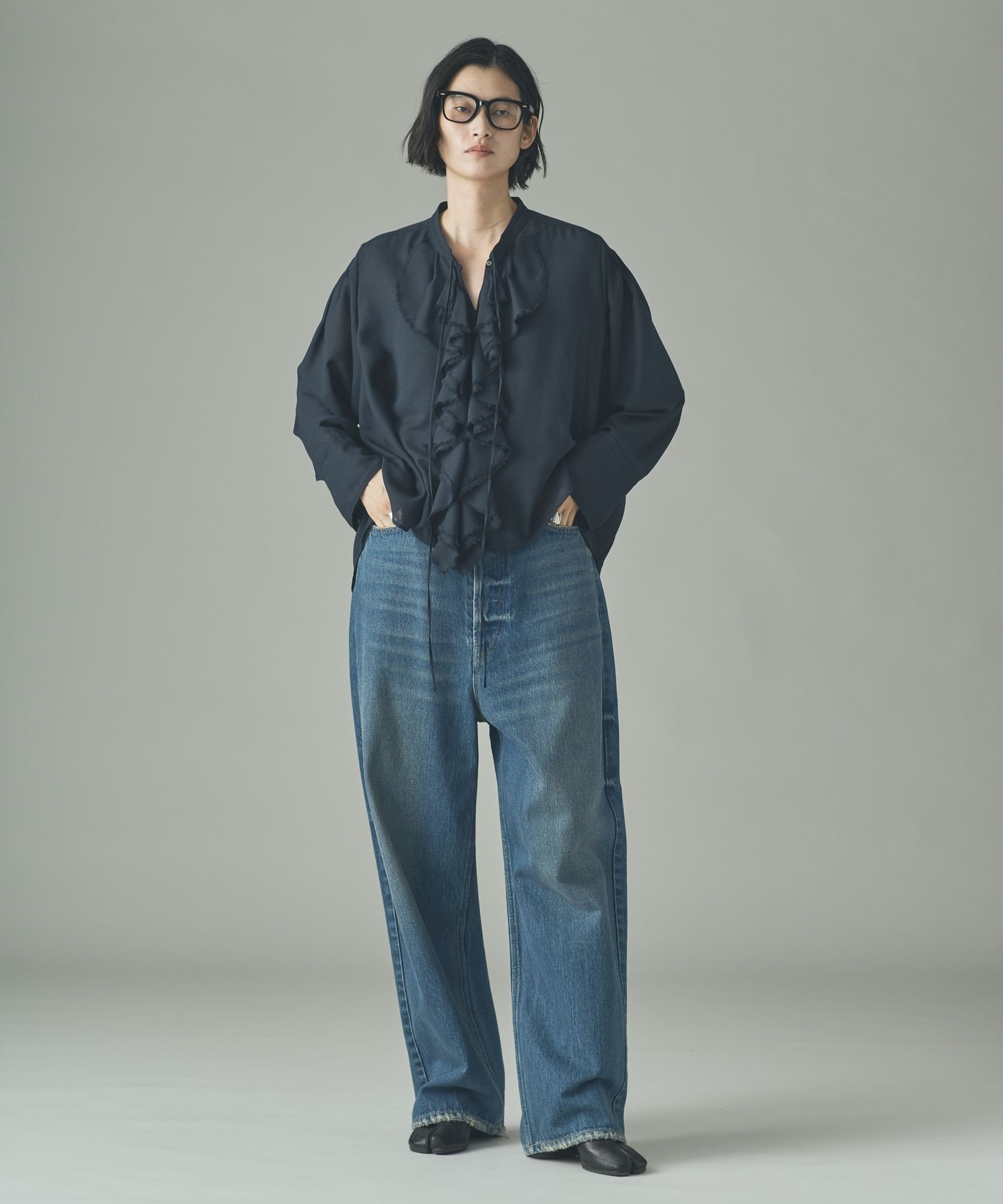 Curensology｜ウールMIXビエラフリルブラウス | Rakuten Fashion(楽天