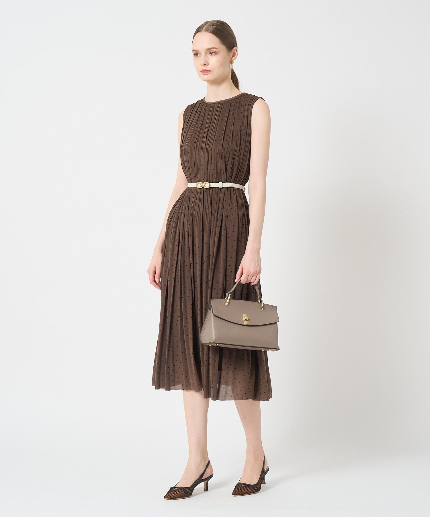 ANAYI｜◇シュリンク革トップハンドル ハンドバッグ | Rakuten Fashion