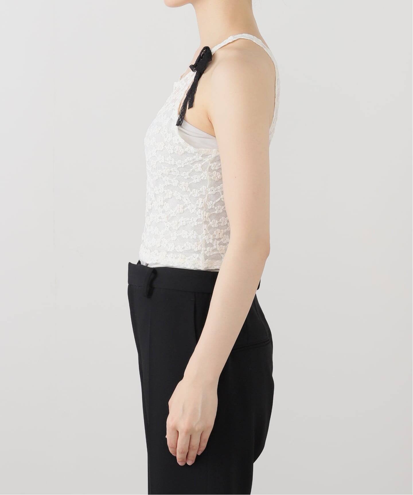 EDIT.FOR LULU｜【YUHAN WANG/ユハン ワン】bow tie lace top