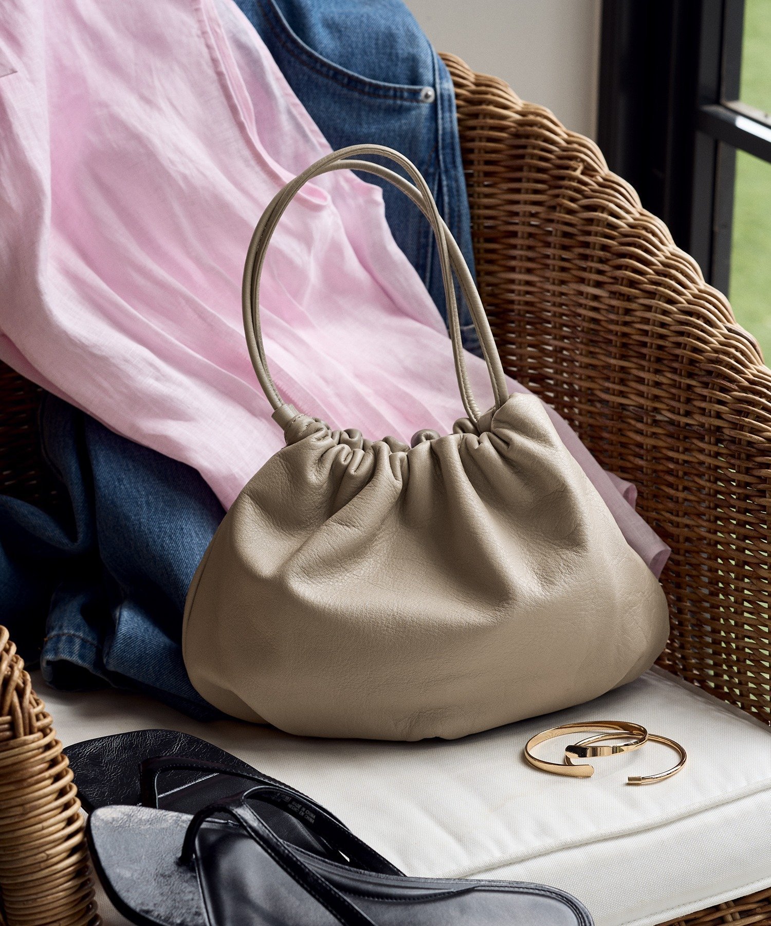 russet｜レザー巾着4WAYショルダーバッグ | Rakuten Fashion(楽天