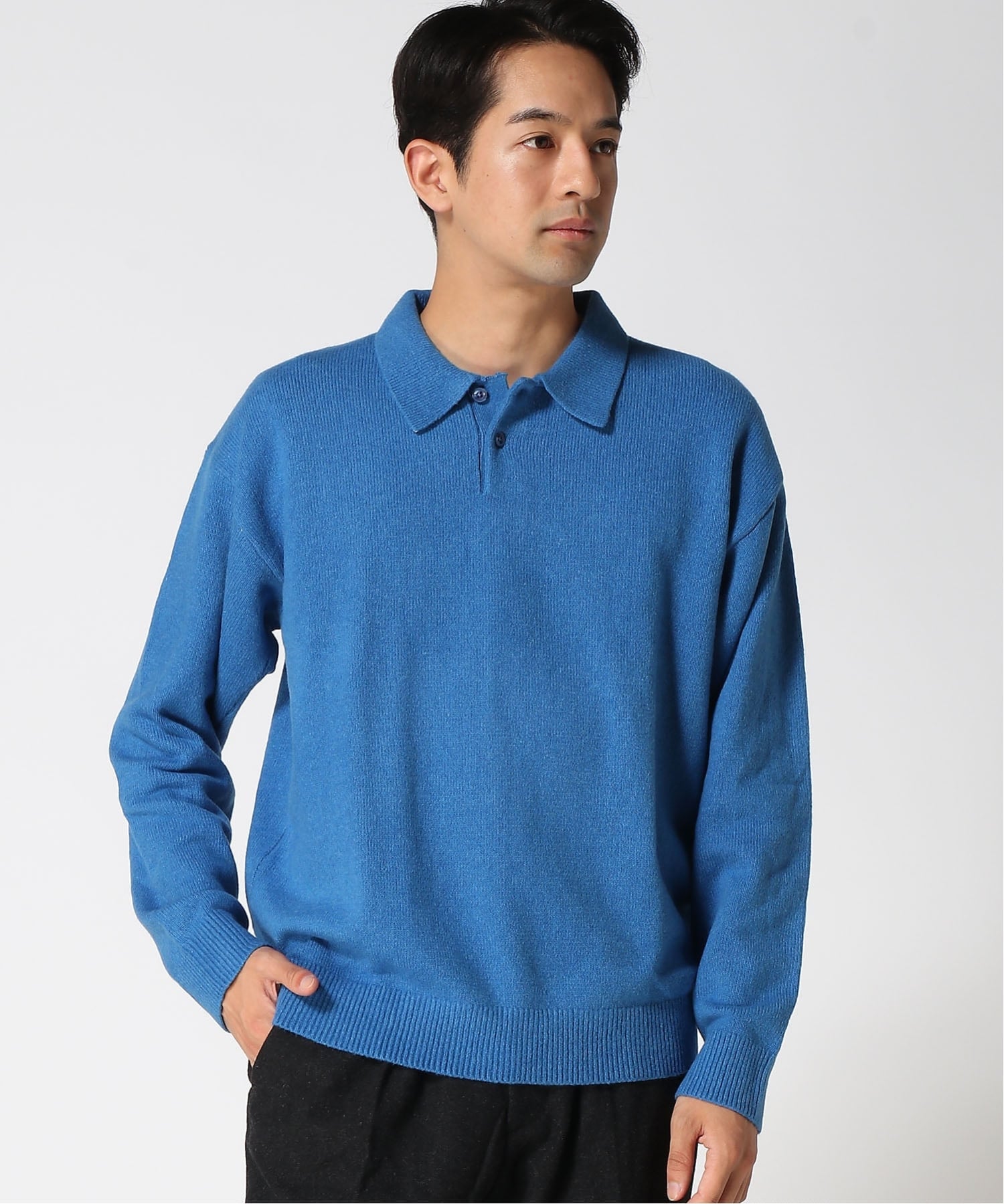 GAP｜(M)CashSoft カシミヤタッチ リラックスフィット ポロセーター