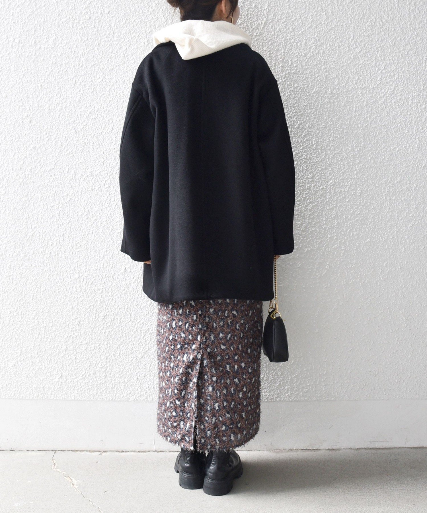 SHIPS｜SHIPS any: ウール コクーン テーラード ショート コート 25AW