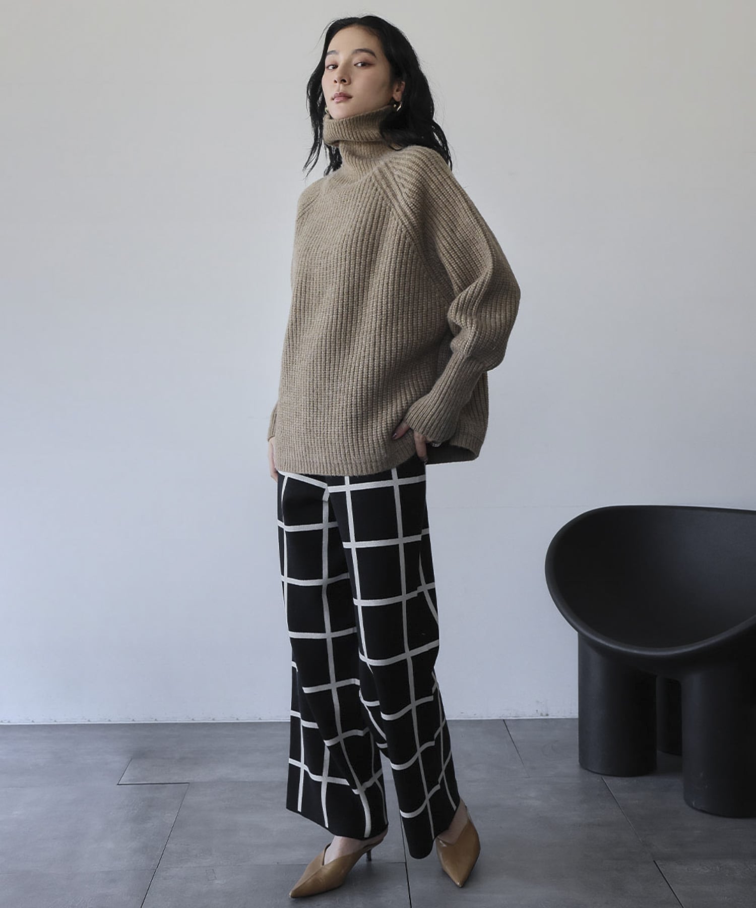 RIVER FIELD & Co.｜前後2WAY タートルネック ローゲージ オーバー