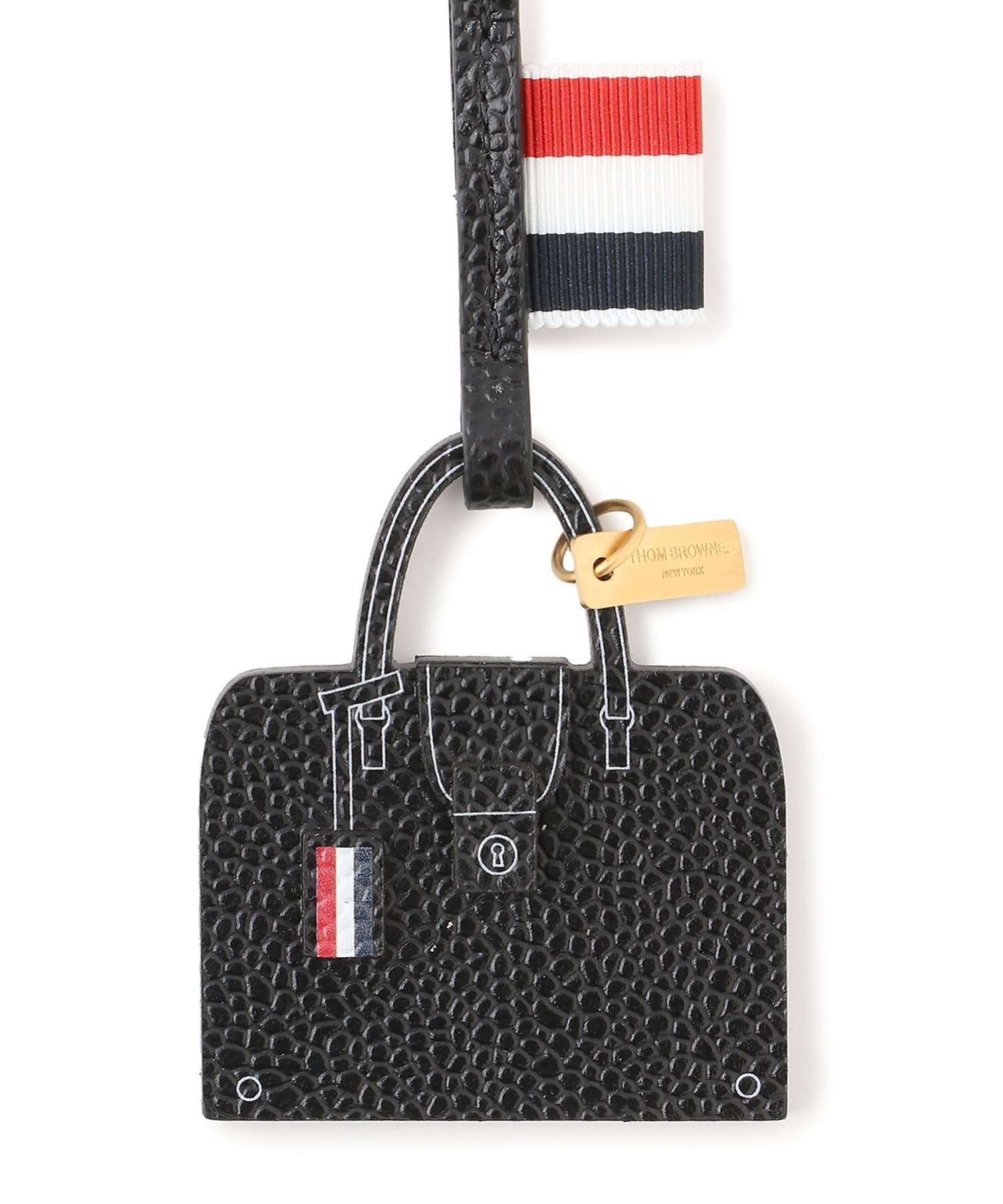 THOM BROWNE トムブラウン トリコロール キーホルダー　バックチャーム THOM BROWNE(トムブラウン)｜<公式> HECTOR BAG CHARM | Rakuten
