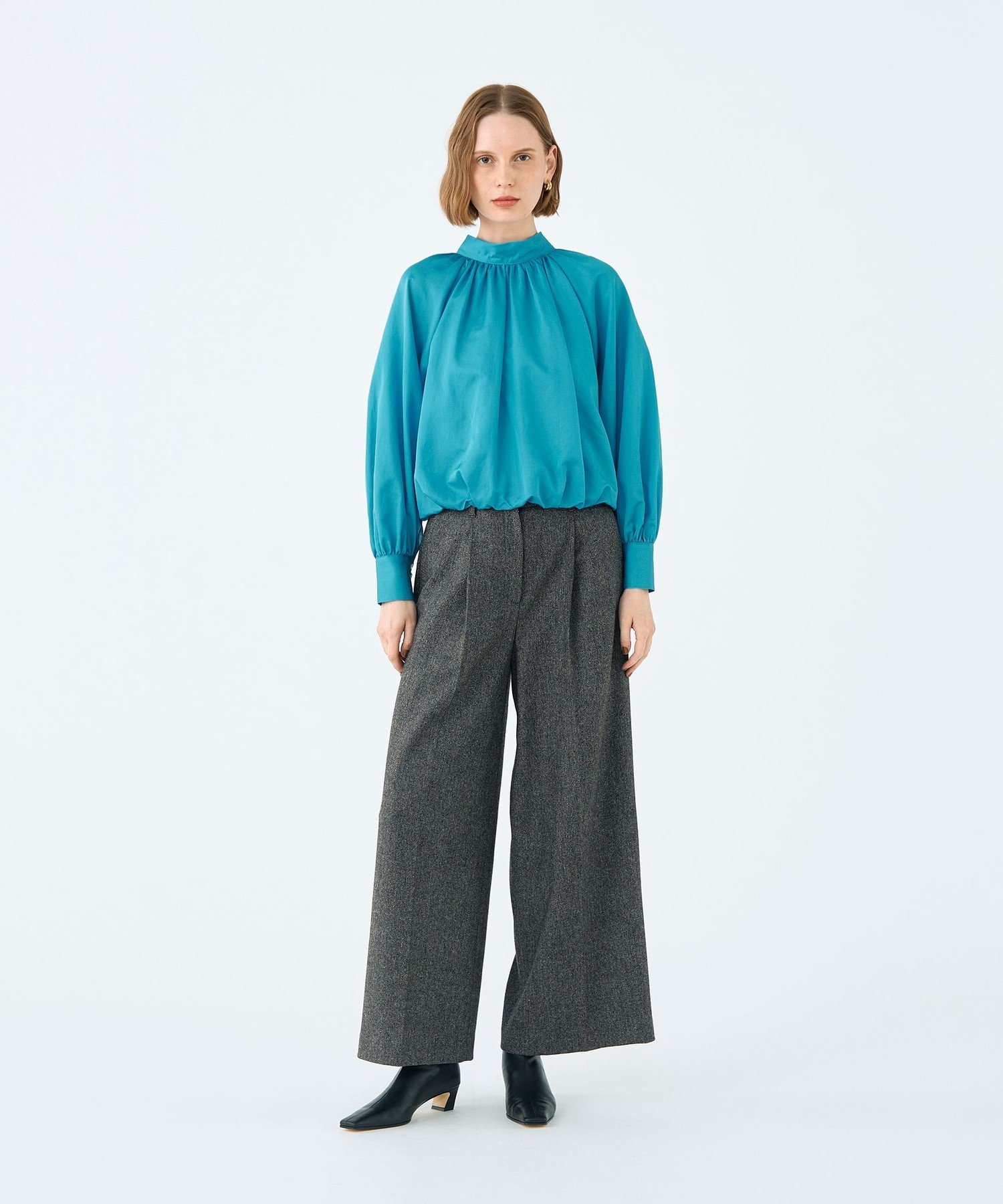 TOMORROWLAND｜コットンシルクサテン 2-wayボウタイブラウス | Rakuten