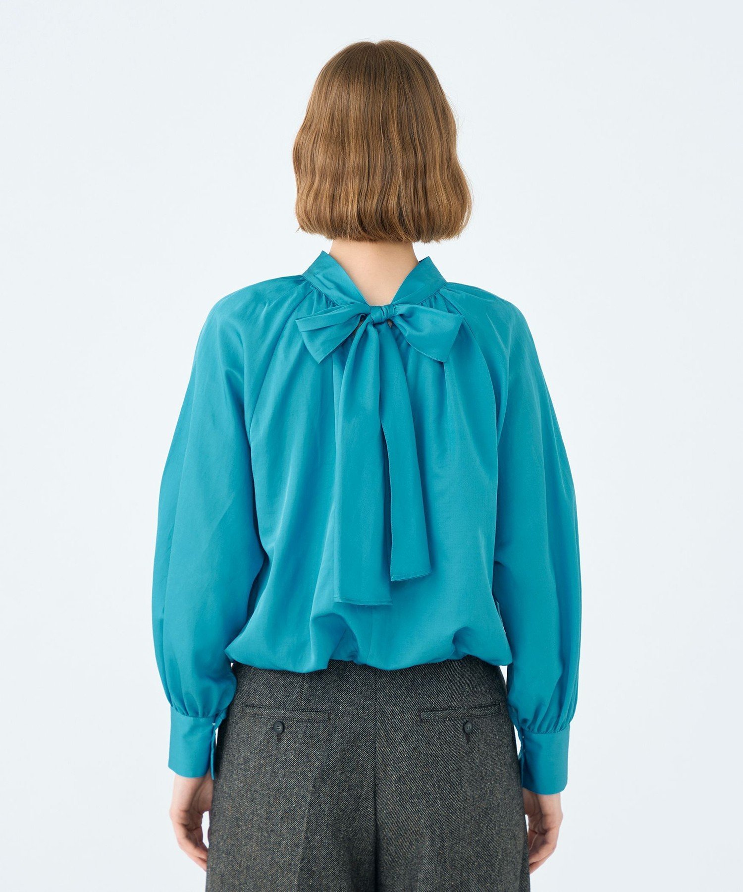 TOMORROWLAND｜コットンシルクサテン 2-wayボウタイブラウス | Rakuten