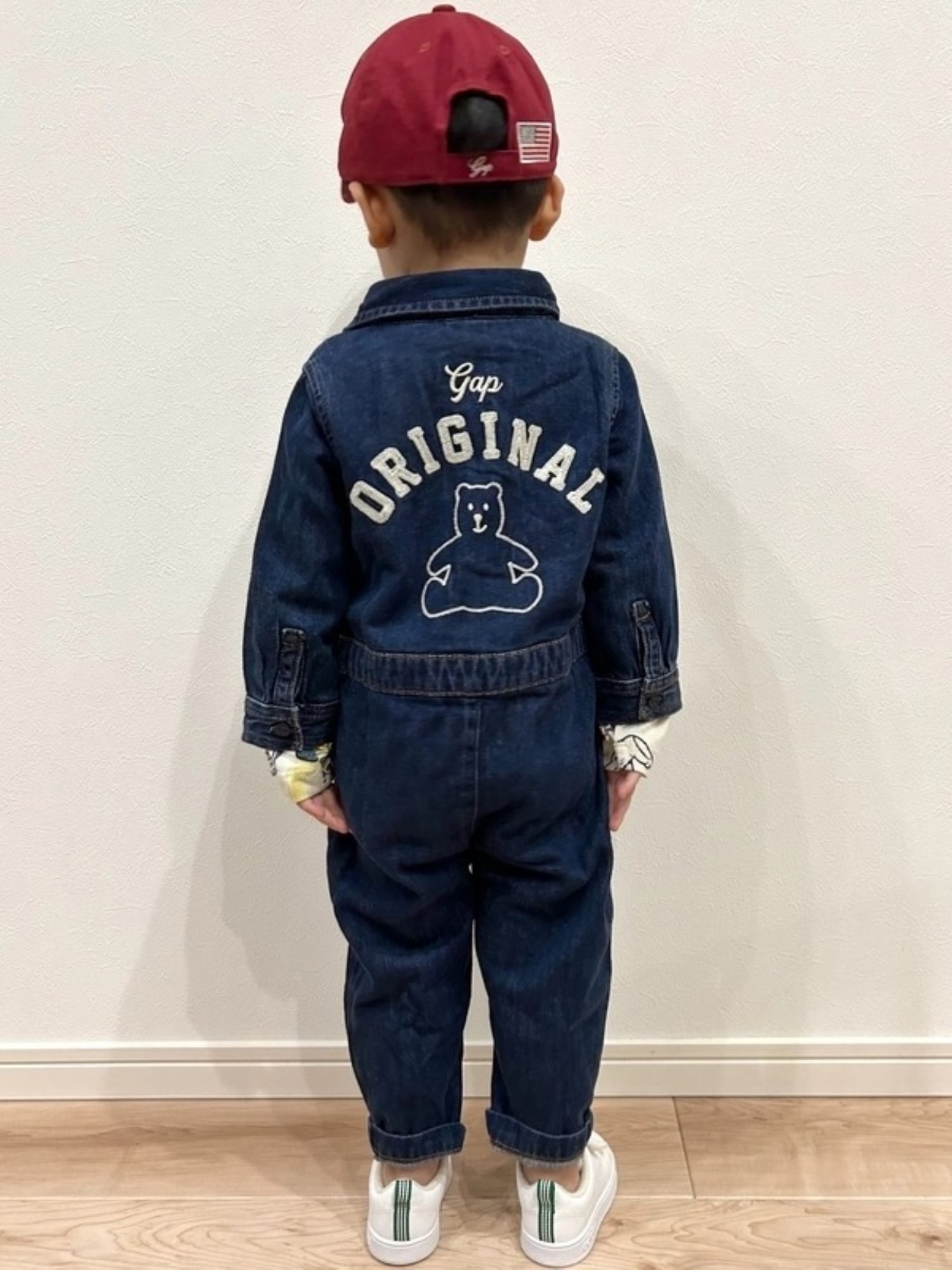 GAP｜(K)デニム くまさん GAPロゴ カバーオール (ベビー) | Rakuten