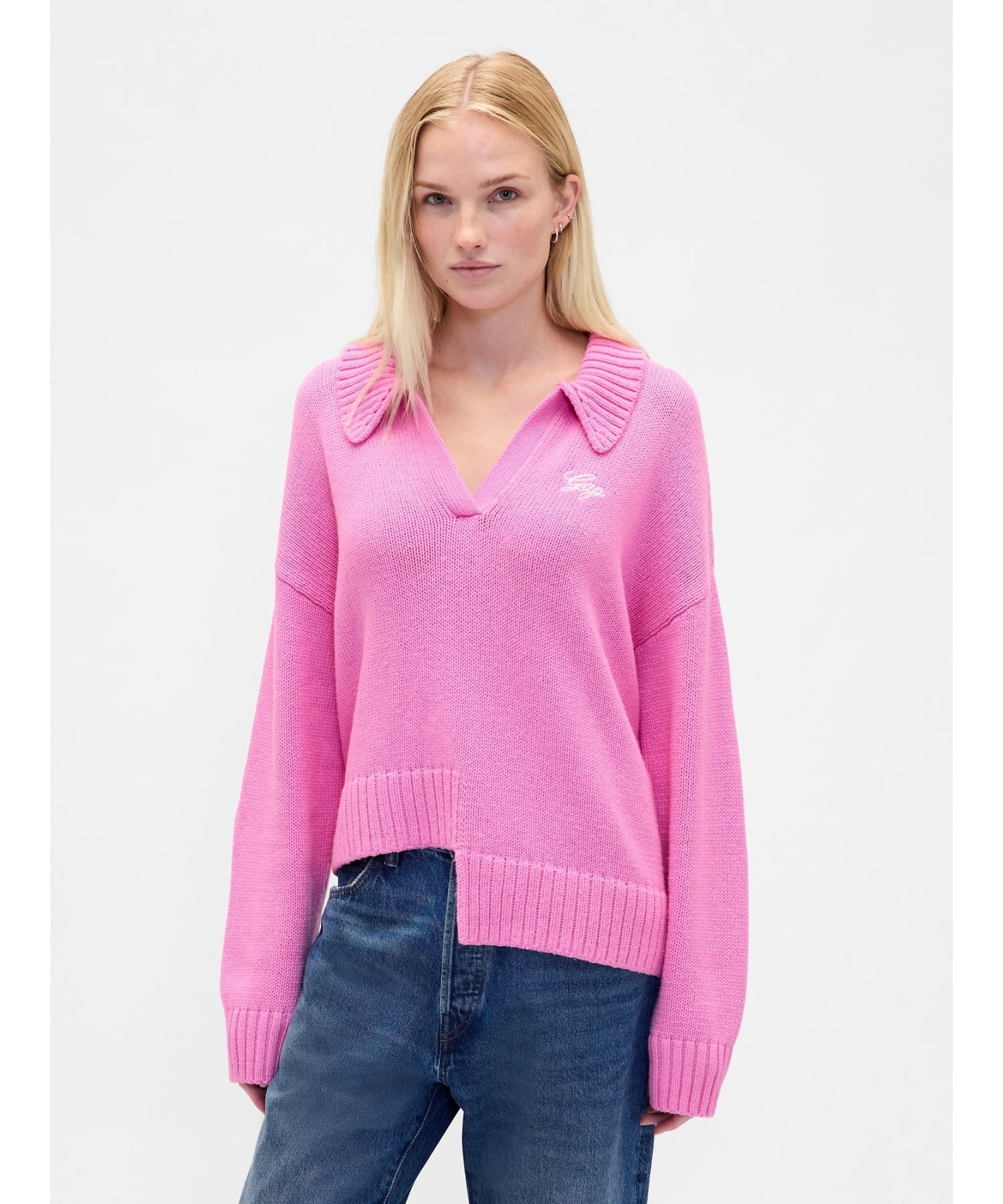 GAP｜(W)CashSoft カシミヤタッチ リラックス ポロセーター | Rakuten