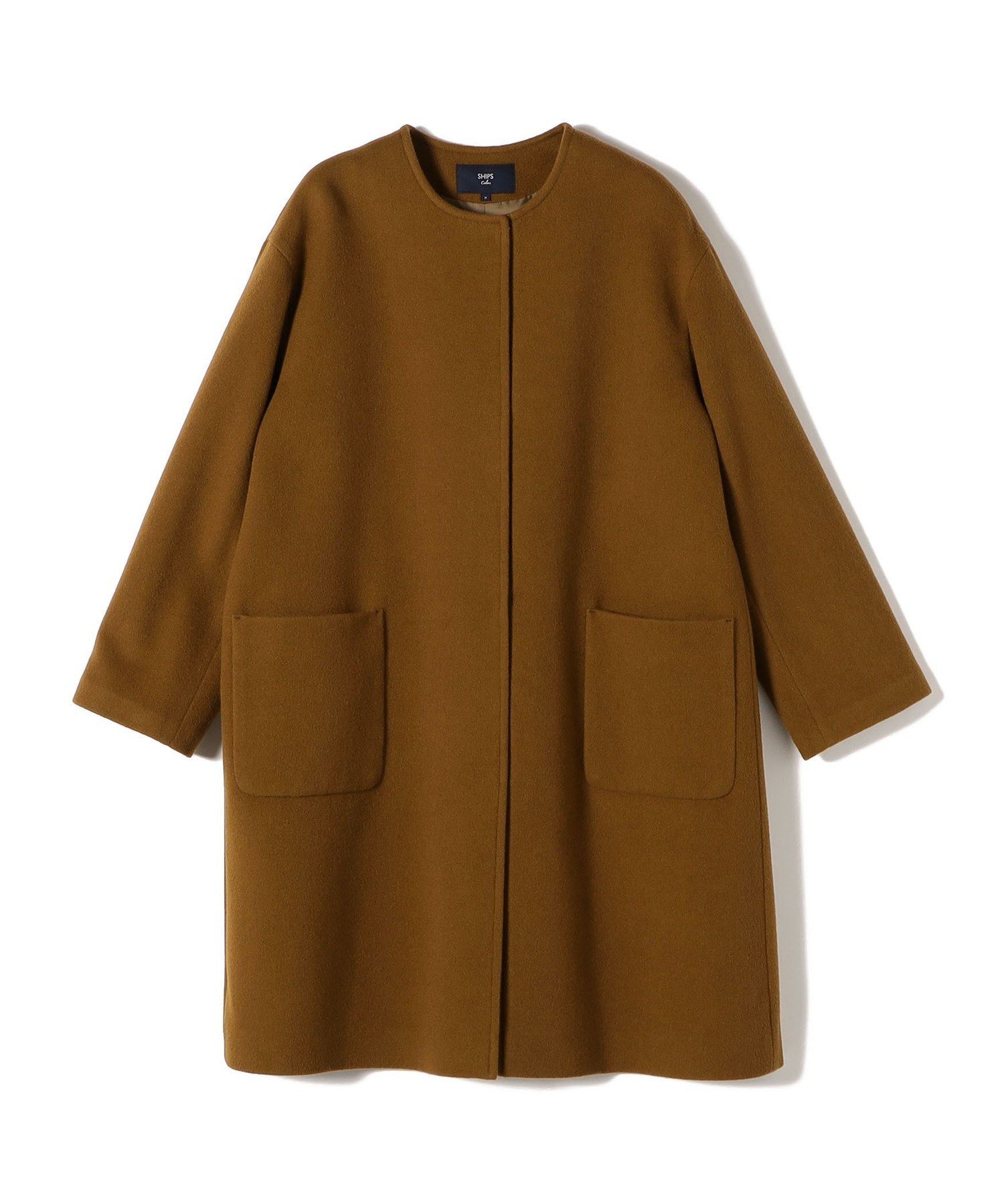 SHIPS｜SHIPS Colors:SUPER100 ウール ノーカラー コート◇ | Rakuten