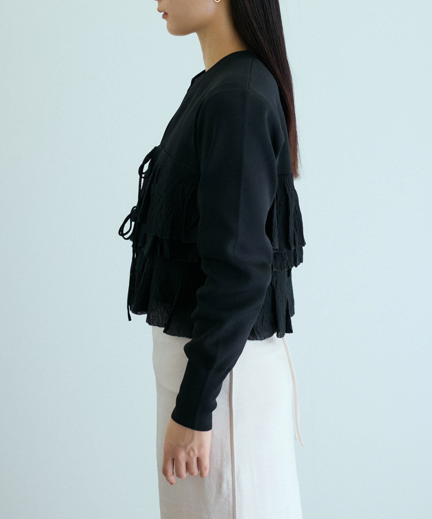 ADAM ET ROPE'｜【サステナブル】フリルカーディガン | Rakuten