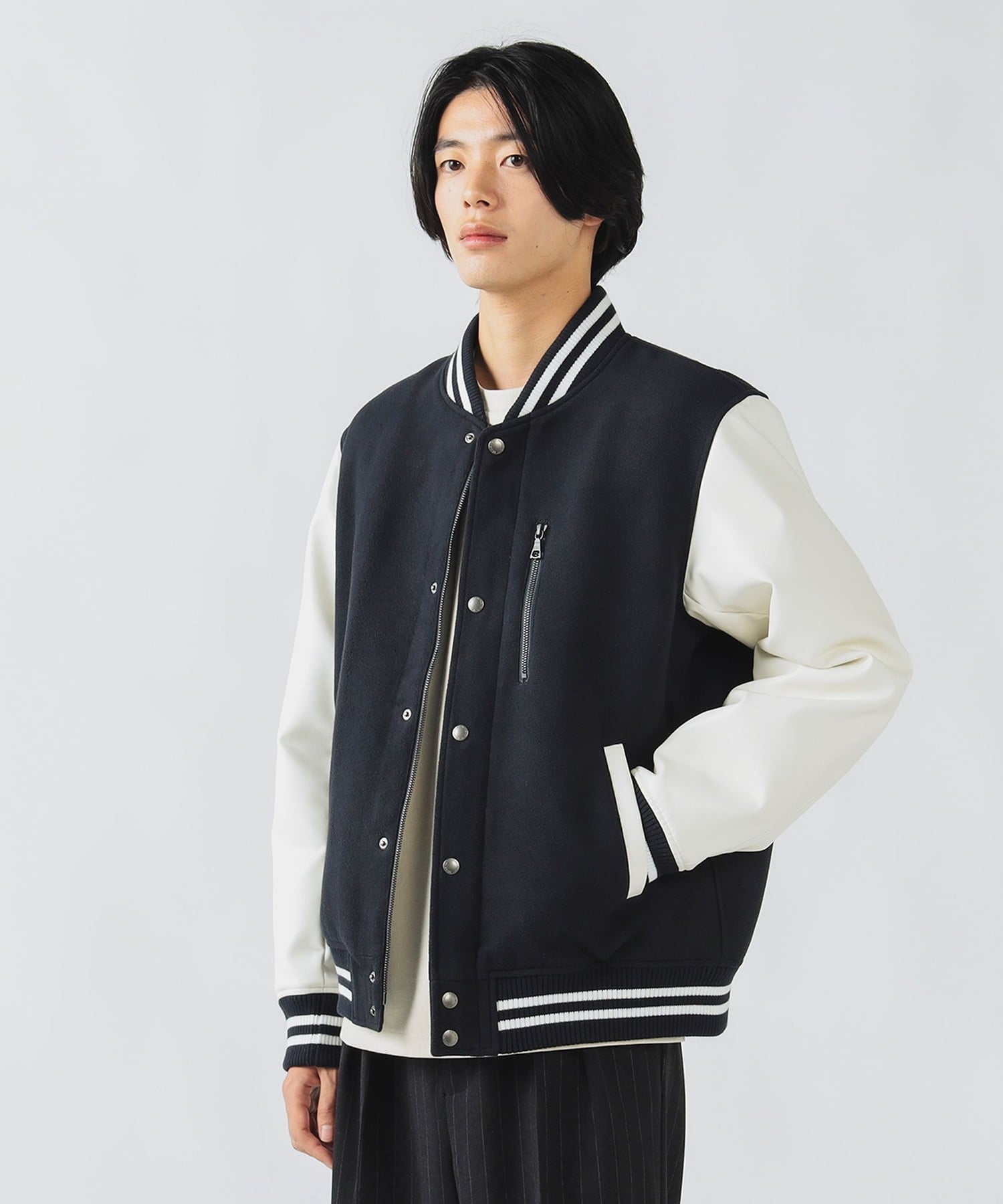 BEAMS HEART｜胸ジップ スタジアム ブルゾン 25AW スタジャン