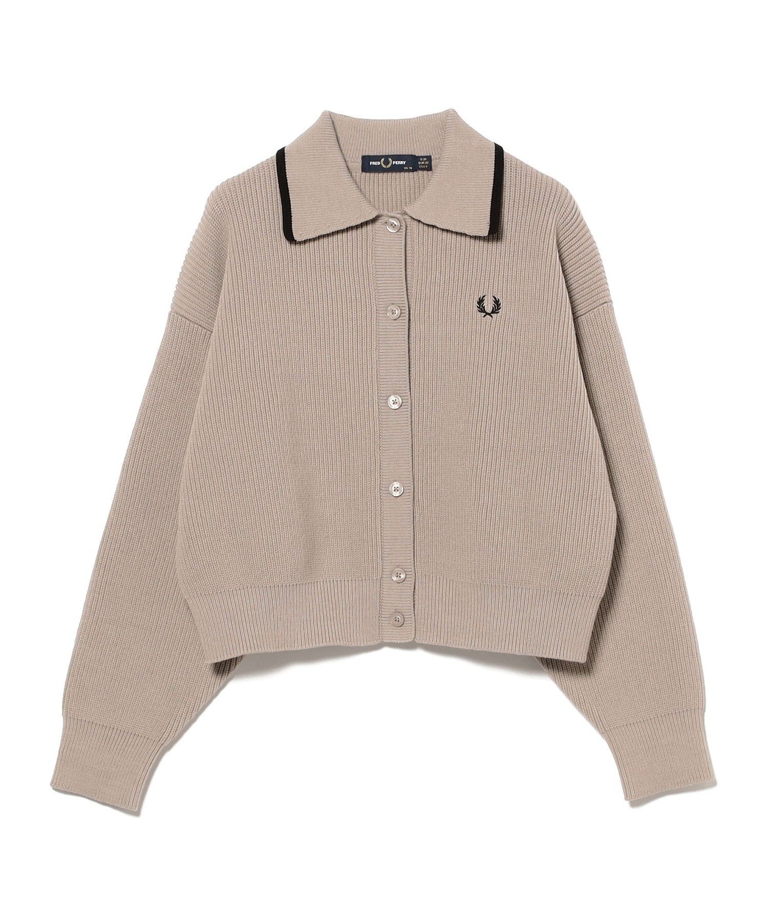 BEAMS WOMEN｜【SALE】【別注】FRED PERRY / Tipped Collar Cardigan