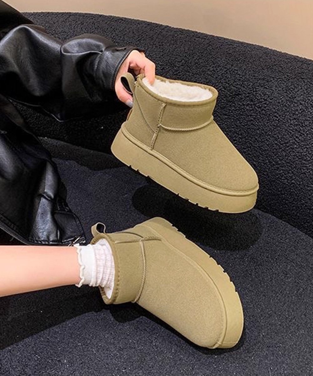 miniministore｜厚底ムートンブーツ 裏起毛ショートブーツ | Rakuten