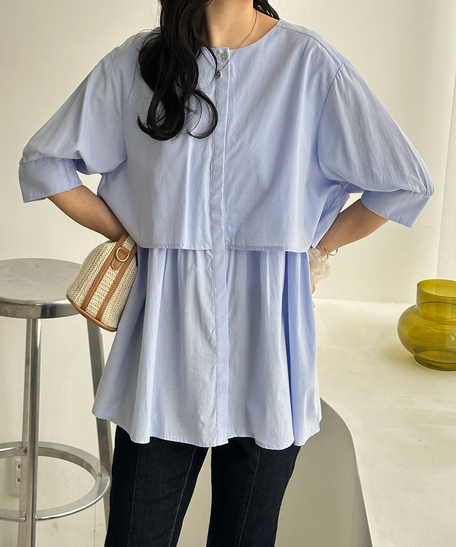 GeeRA｜ペプラムシャツチュニック | Rakuten Fashion(楽天ファッション