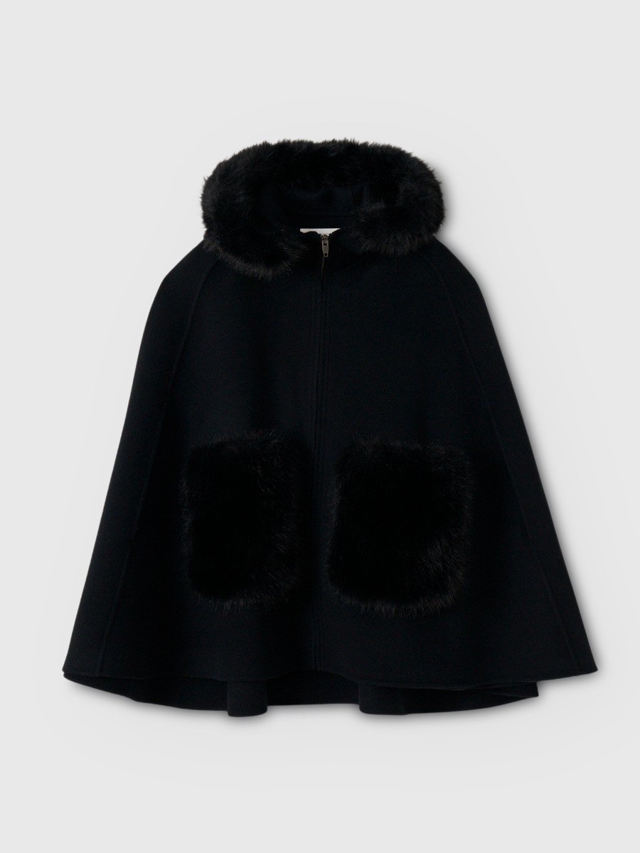 EIMY ISTOIRE｜ファーポケットスカラップマントコート | Rakuten