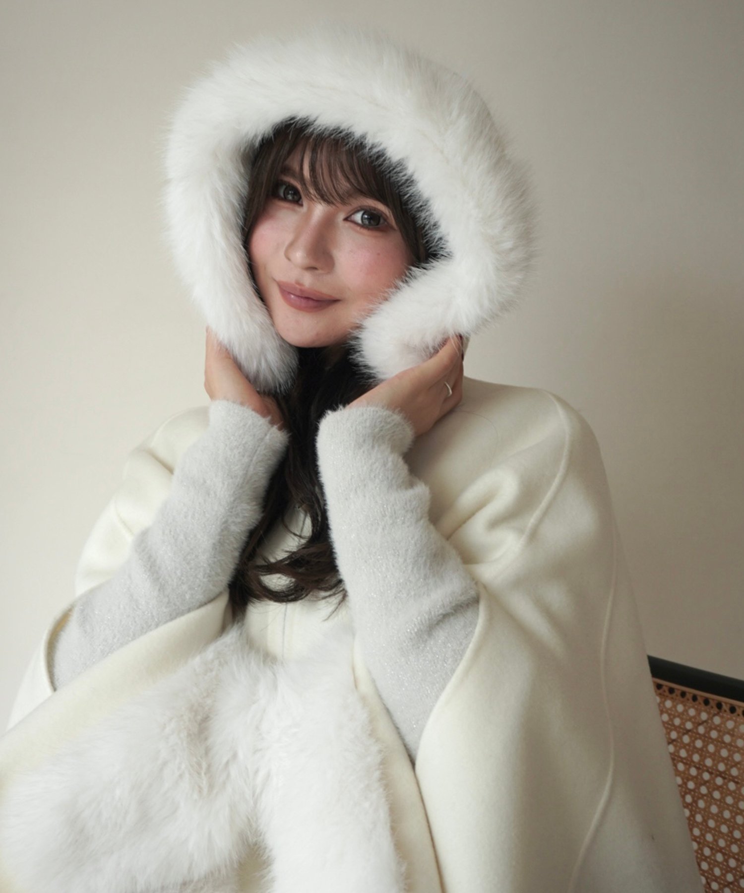 EIMY ISTOIRE｜ファーポケットスカラップマントコート | Rakuten