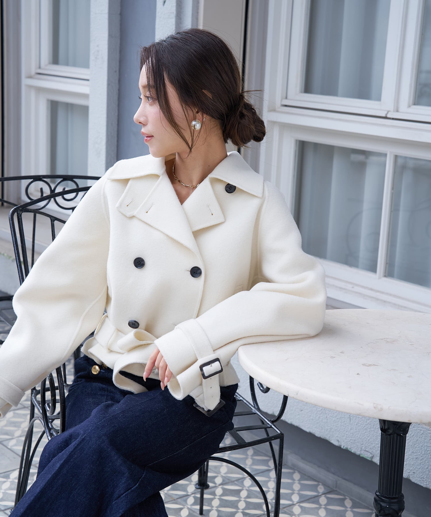 EIMY ISTOIRE｜ウールショートトレンチコート | Rakuten Fashion(楽天