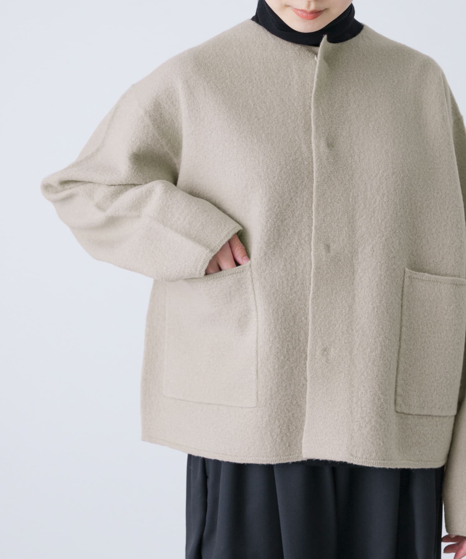 かぐれ｜圧縮ウールショートジャケット | Rakuten Fashion(楽天