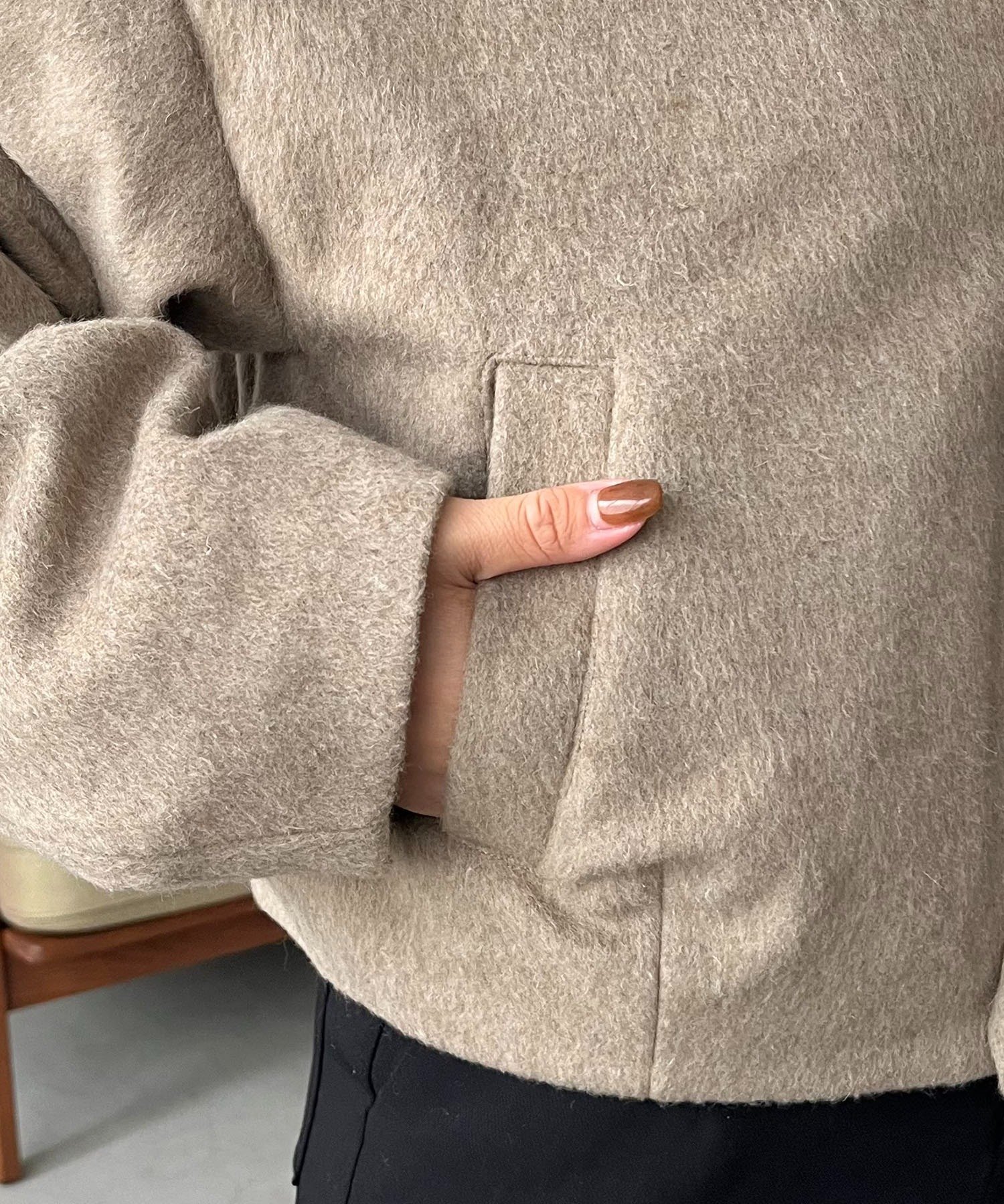 CAPRICIEUX LE'MAGE｜【2WAYで着用可能】スタンドウールショートコート