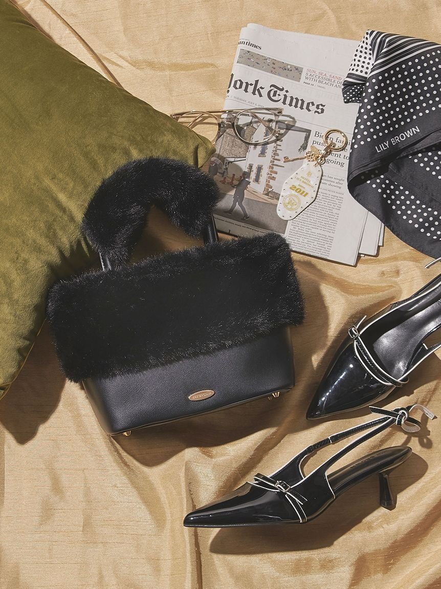 LILY BROWN｜エコファーコンビマルチウェイトート | Rakuten Fashion