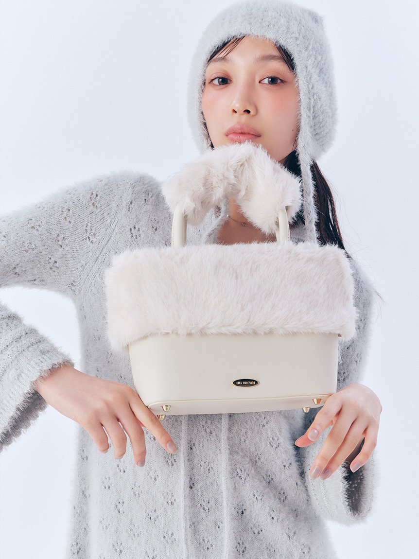 LILY BROWN｜エコファーコンビマルチウェイトート | Rakuten Fashion