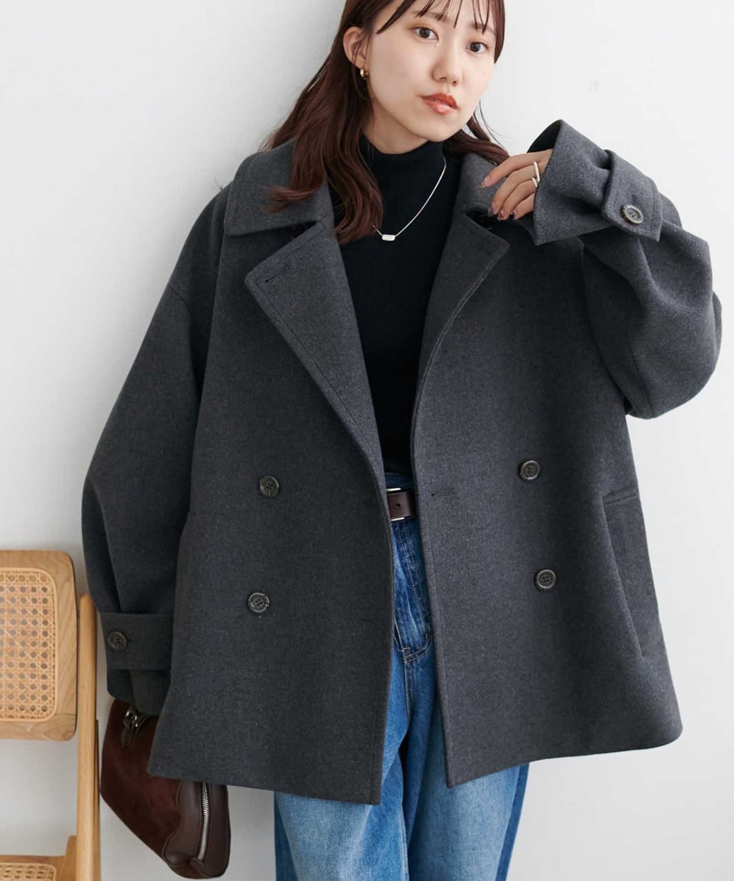 Discoat｜【軽量&暖かい/着こなし自在】中空糸スタンドミドルコート