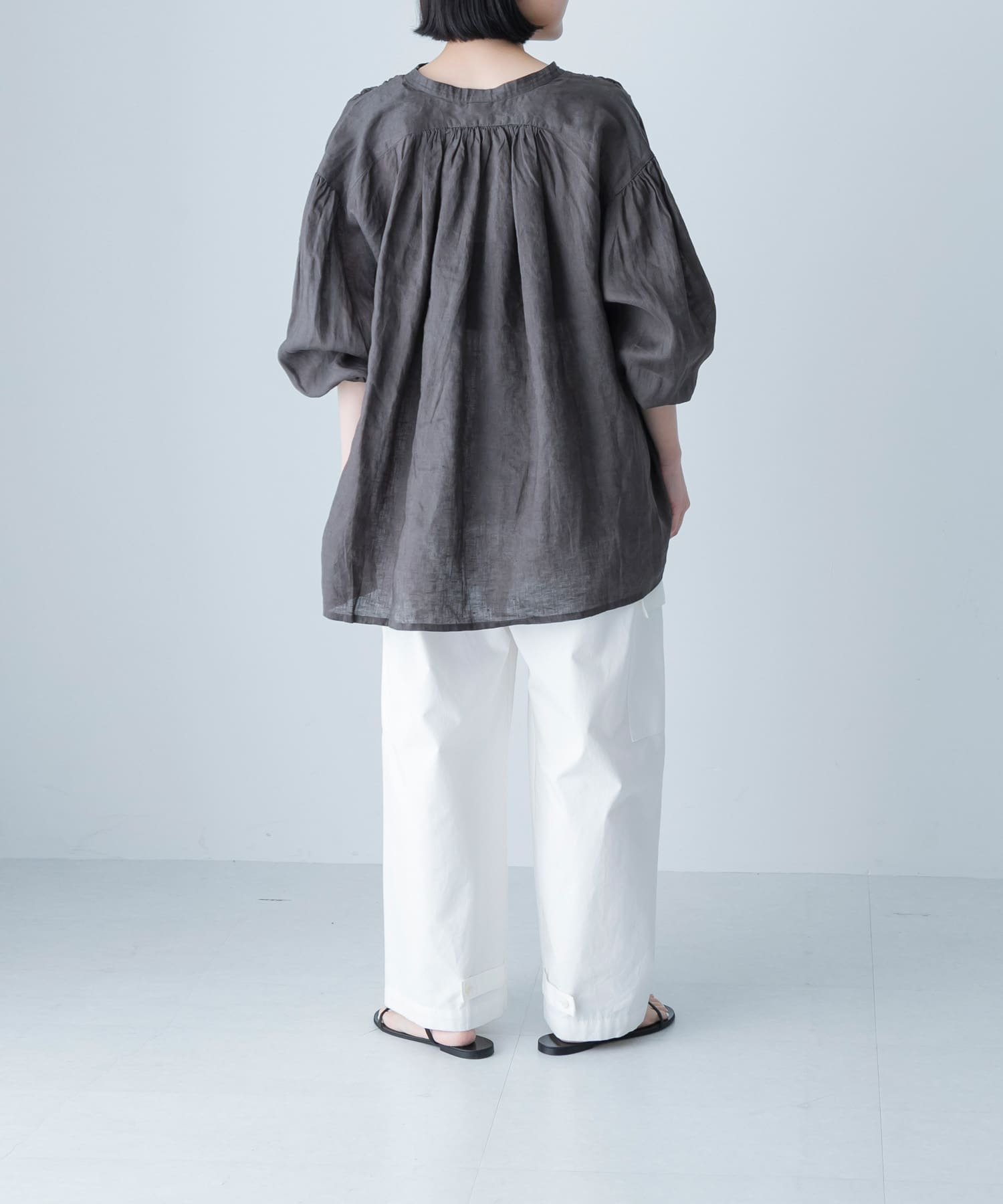 かぐれ｜リネンスモックブラウス | Rakuten Fashion(楽天ファッション