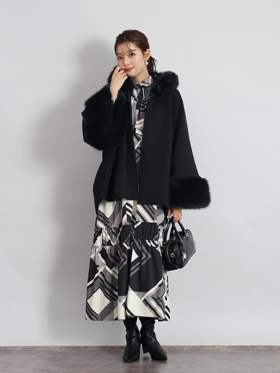 Vin｜エコファーポンチョアウター | Rakuten Fashion(楽天ファッション