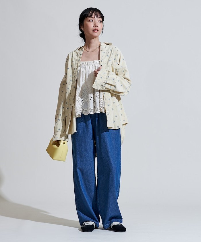 FREAK'S STORE｜ツイル イージーストレートパンツ<セットアップ対応