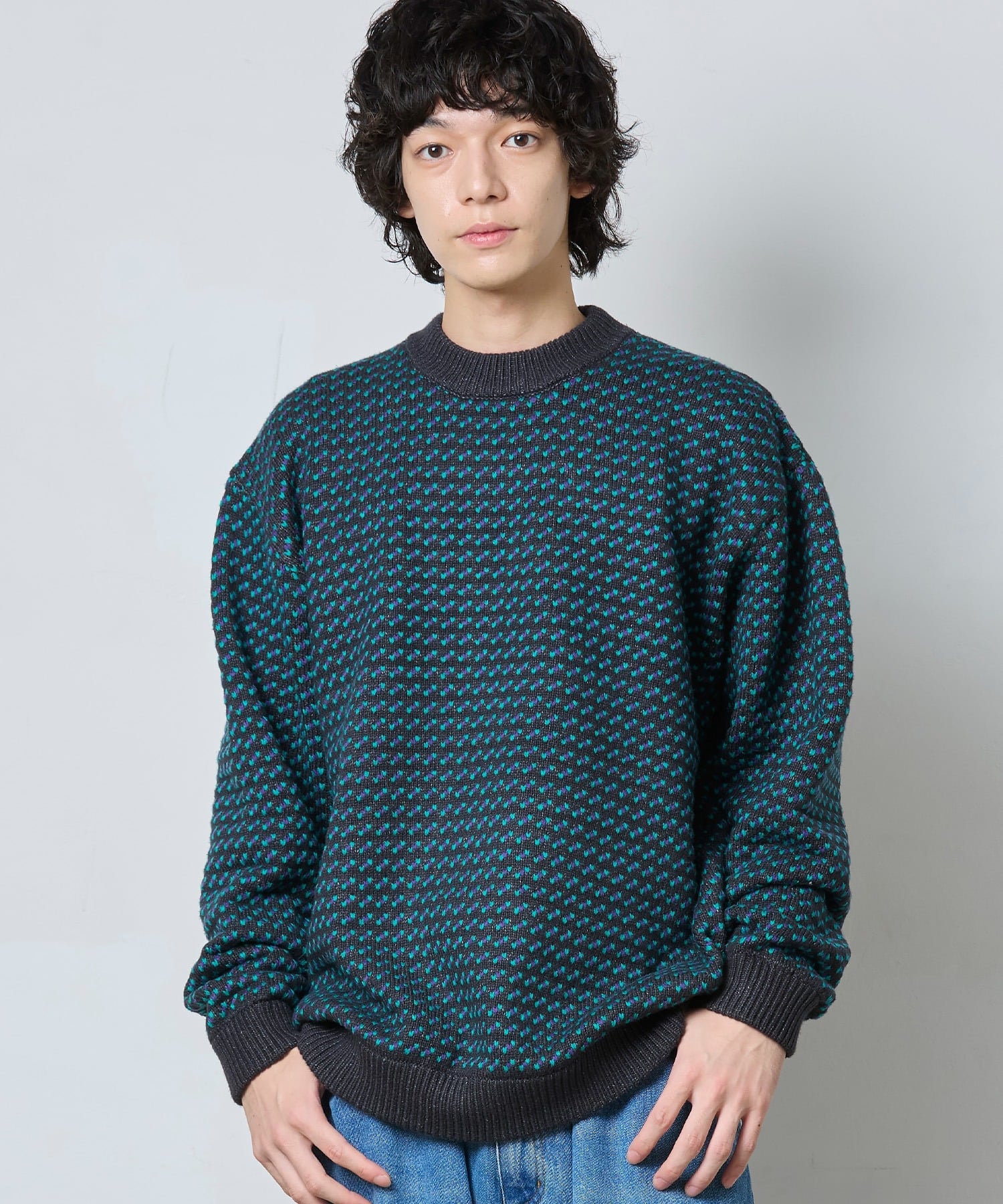 L.L.Bean｜(M)【JAPAN EDITION】ウェイン・セーター・バーズアイ