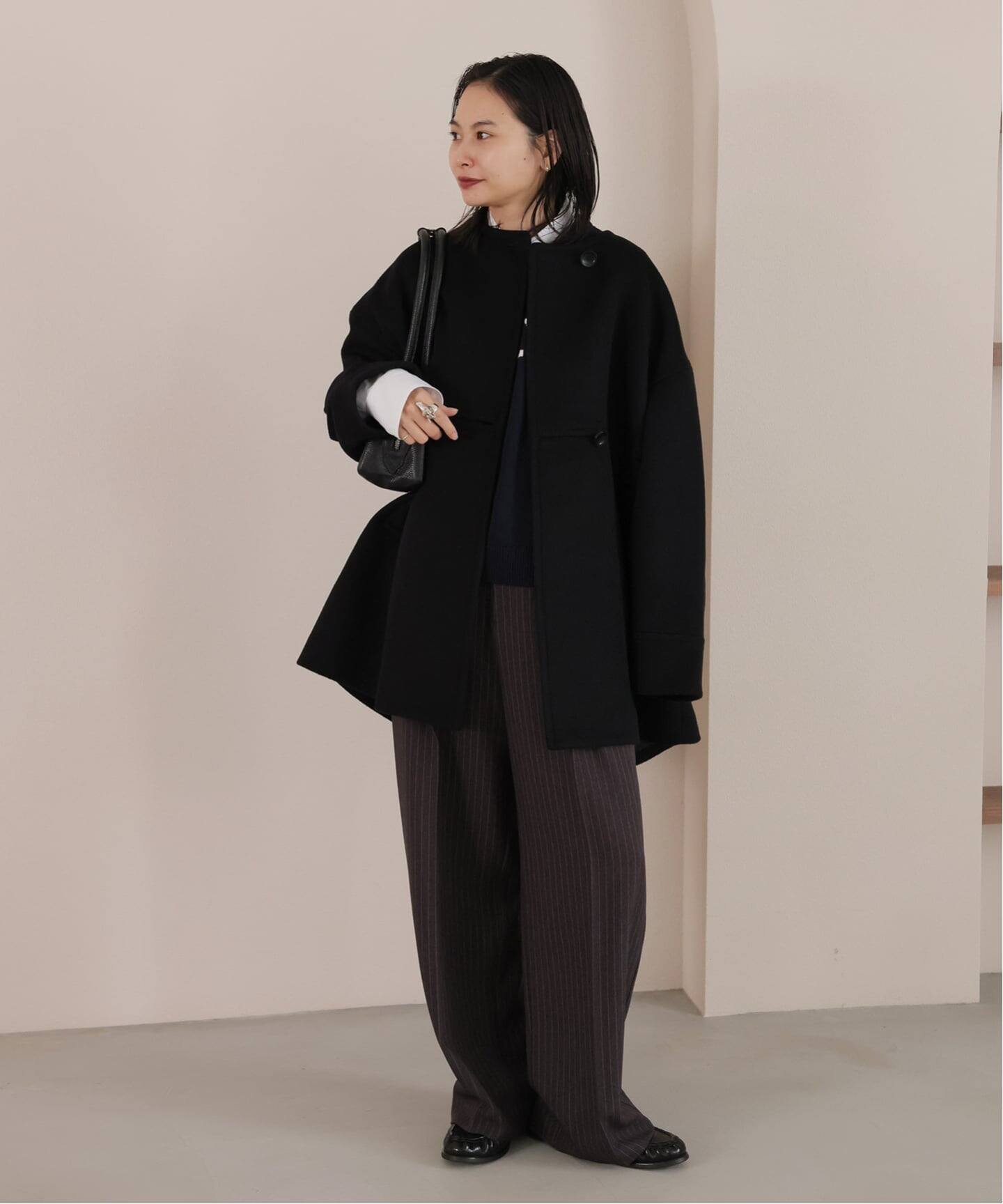 JOURNAL STANDARD｜スーパー140ビーバーノーカラーミドルコート