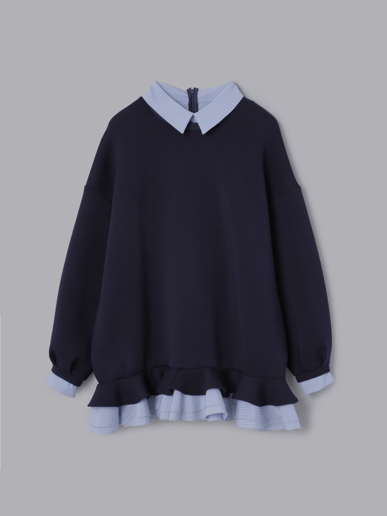 Olu.｜フリルレイヤードダンボールスウェット | Rakuten Fashion(楽天