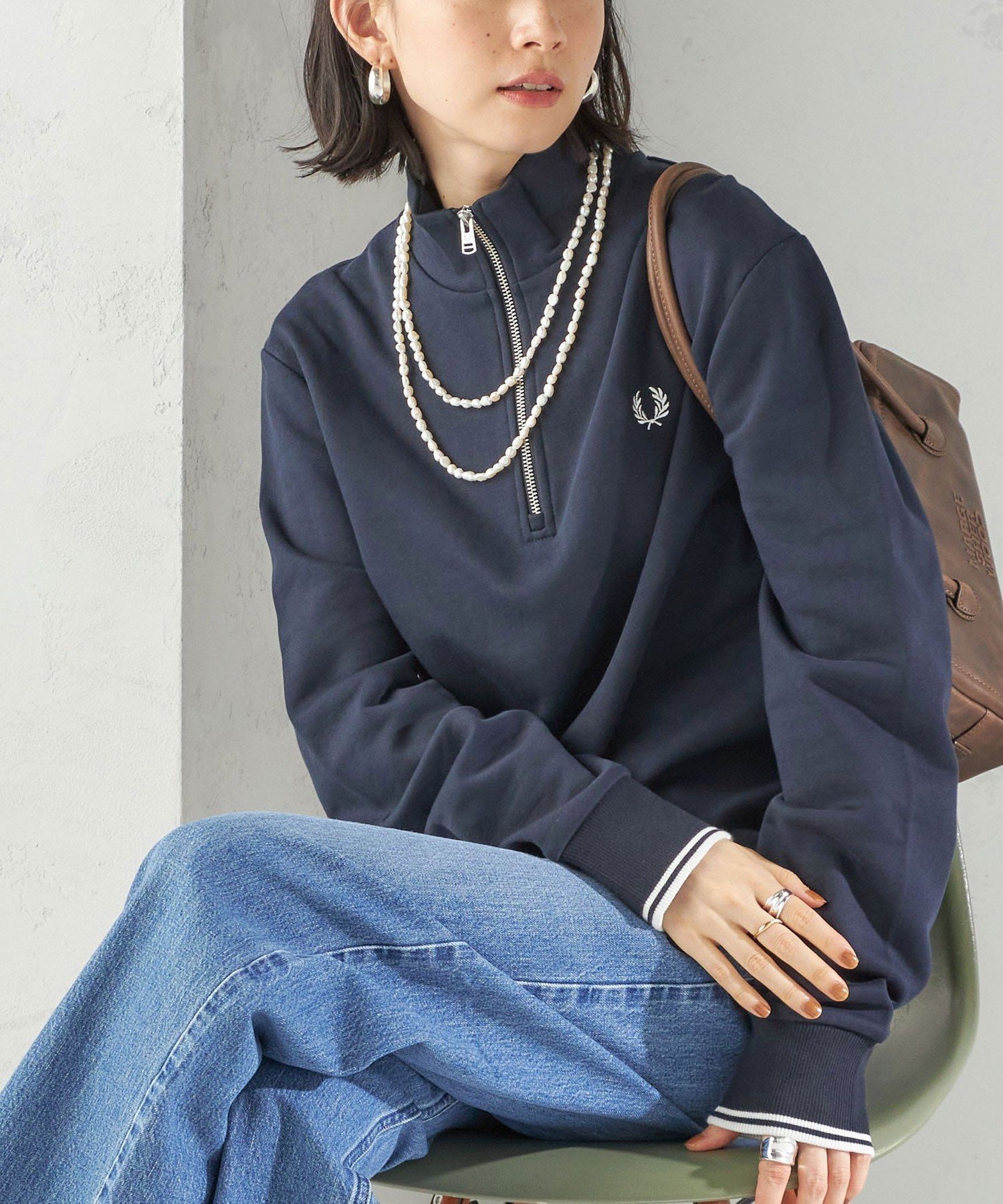 SHIPS｜FRED PERRY: M3574 HALF ZIP SHIRT | Rakuten Fashion(楽天