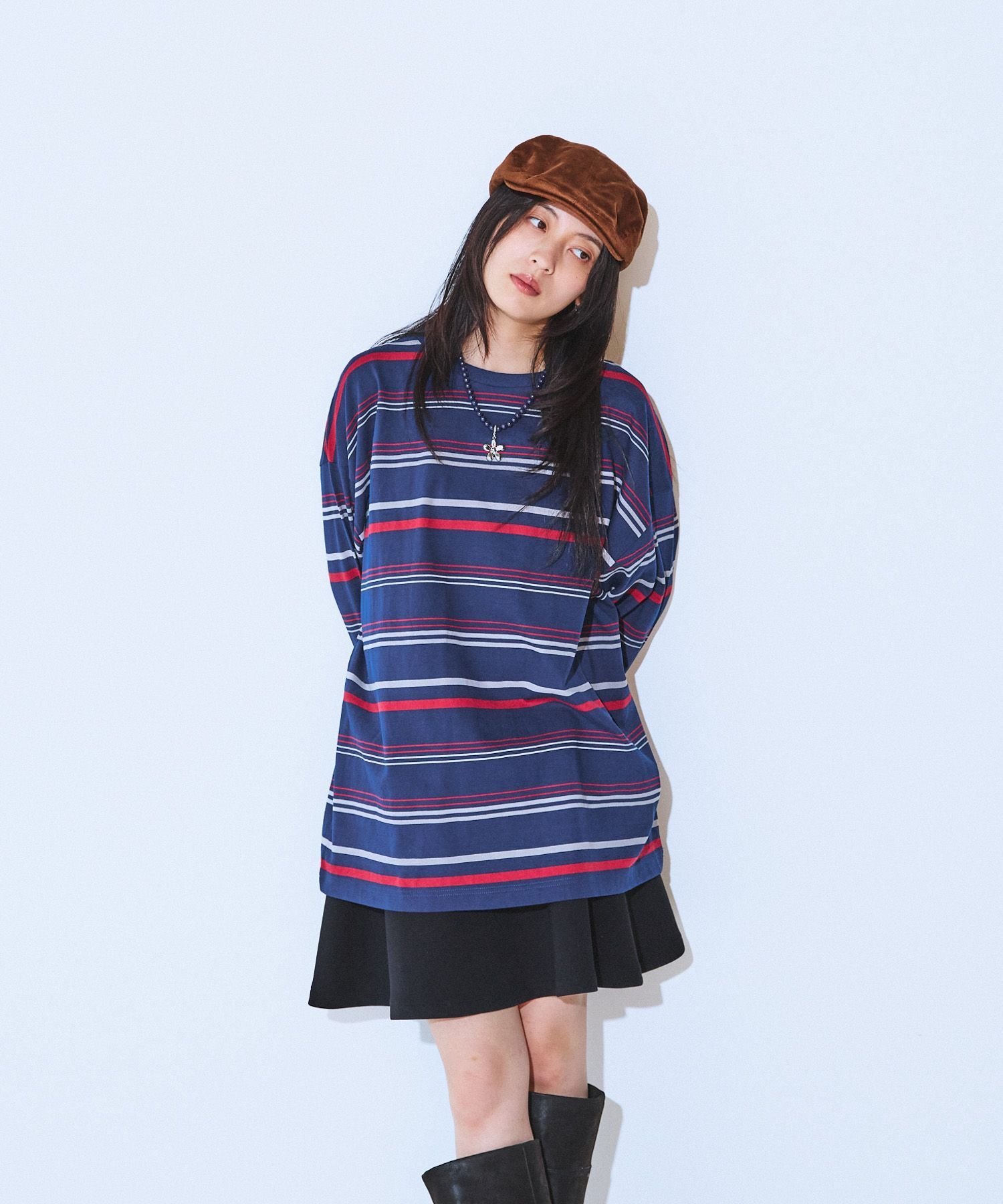 JEANASIS｜アソートボーダーBIGロンTEE | Rakuten Fashion(楽天