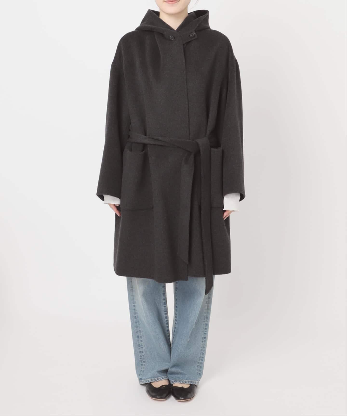 FRAMeWORK｜SUPER160'sフーディショートコート | Rakuten Fashion(楽天