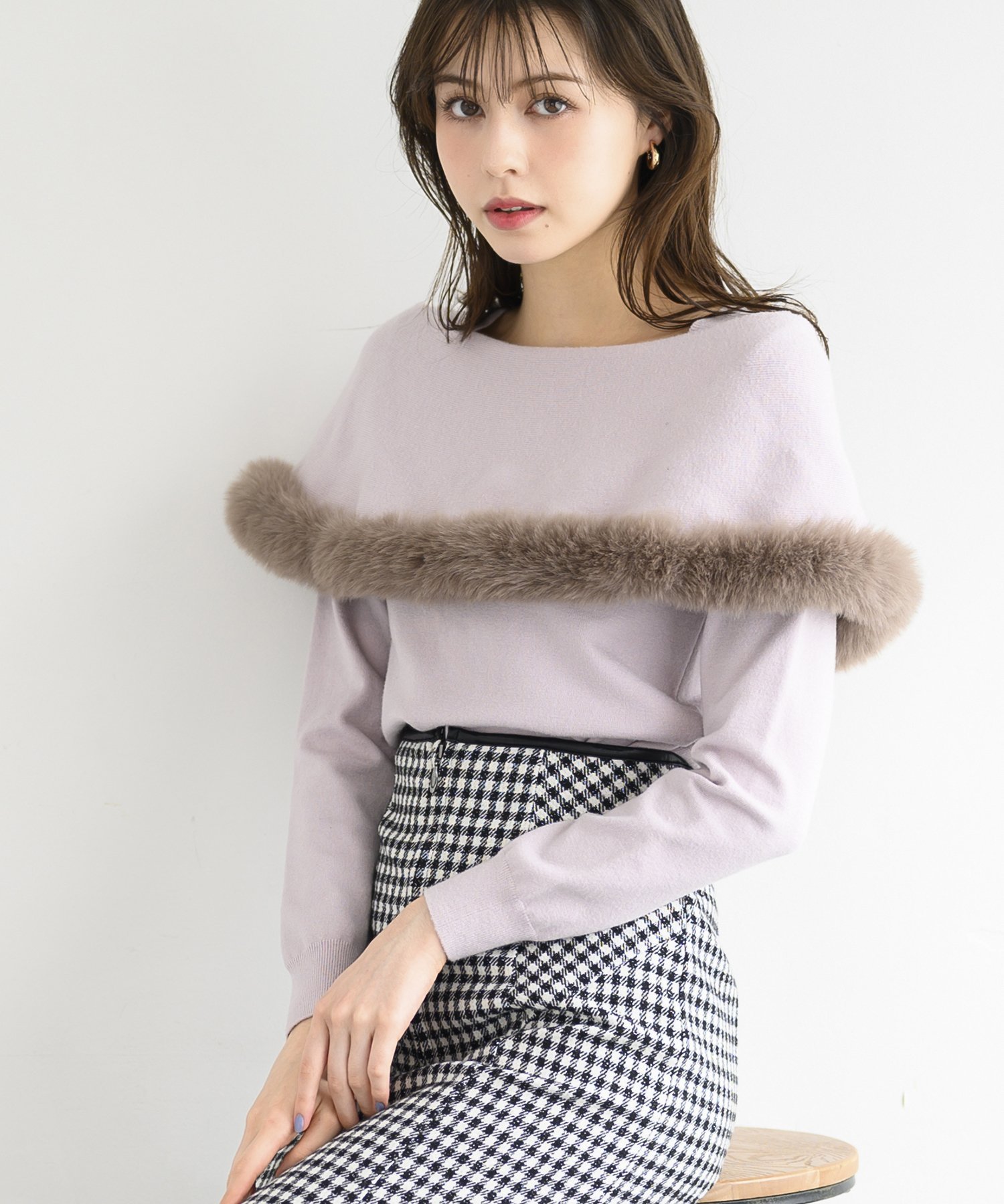 MISCH MASCH｜【2024秋冬新作】2wayケープファーニット/MM448305