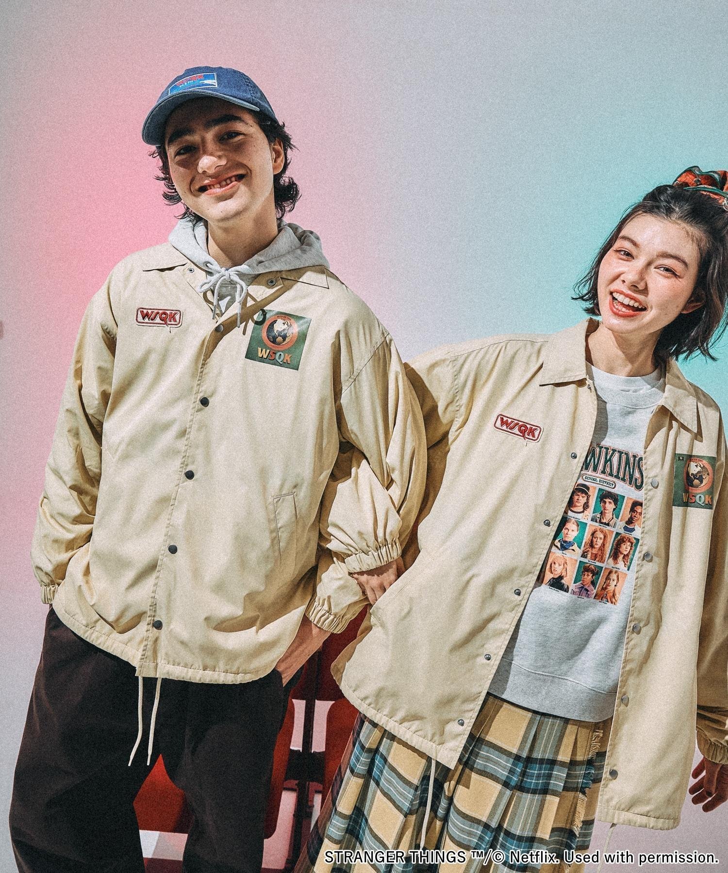 niko and ｜【STRANGER THINGS】コラボ アソートコーチジャケット