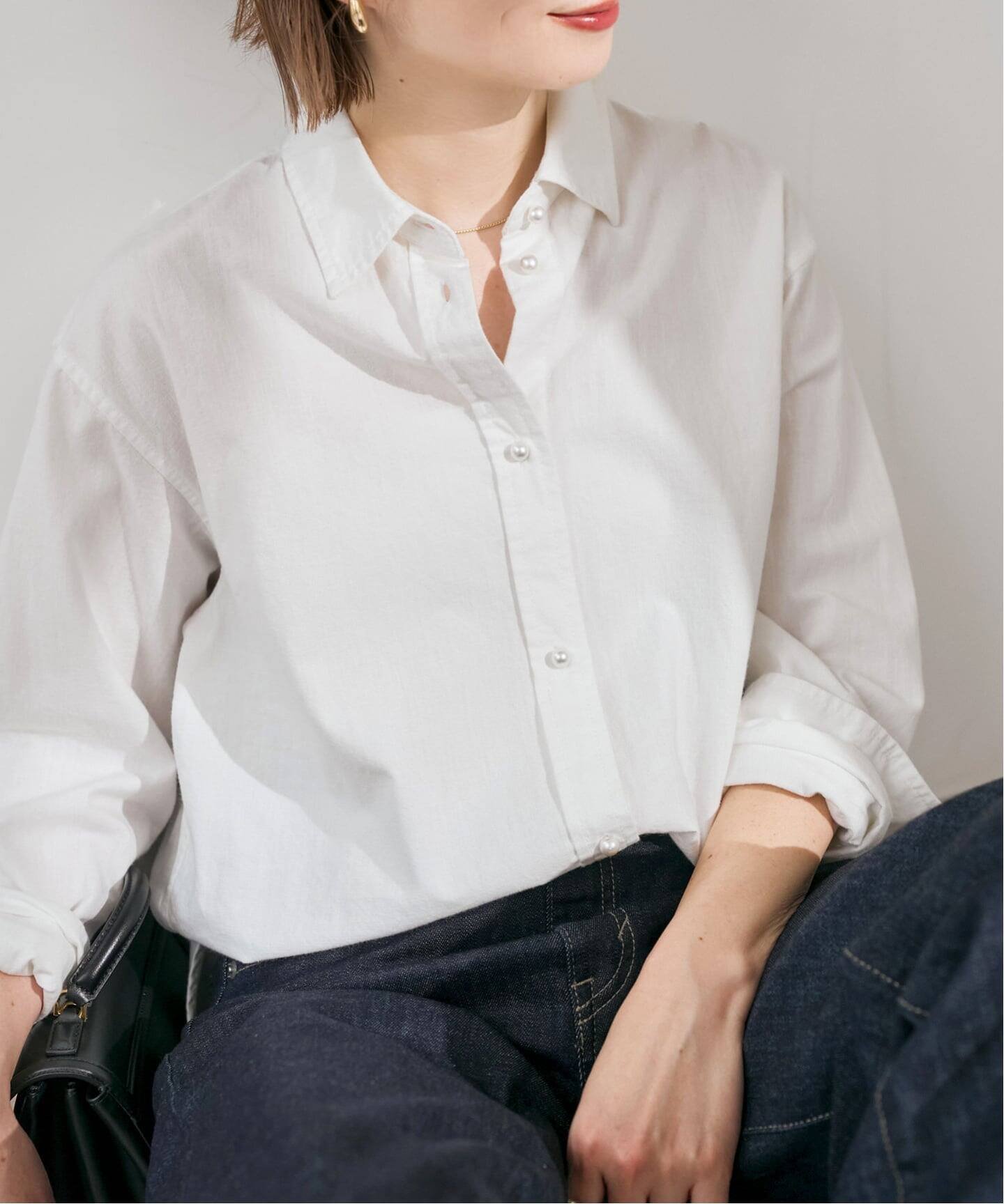 Spick & Span｜コットンパールボタンシャツ | Rakuten Fashion(楽天