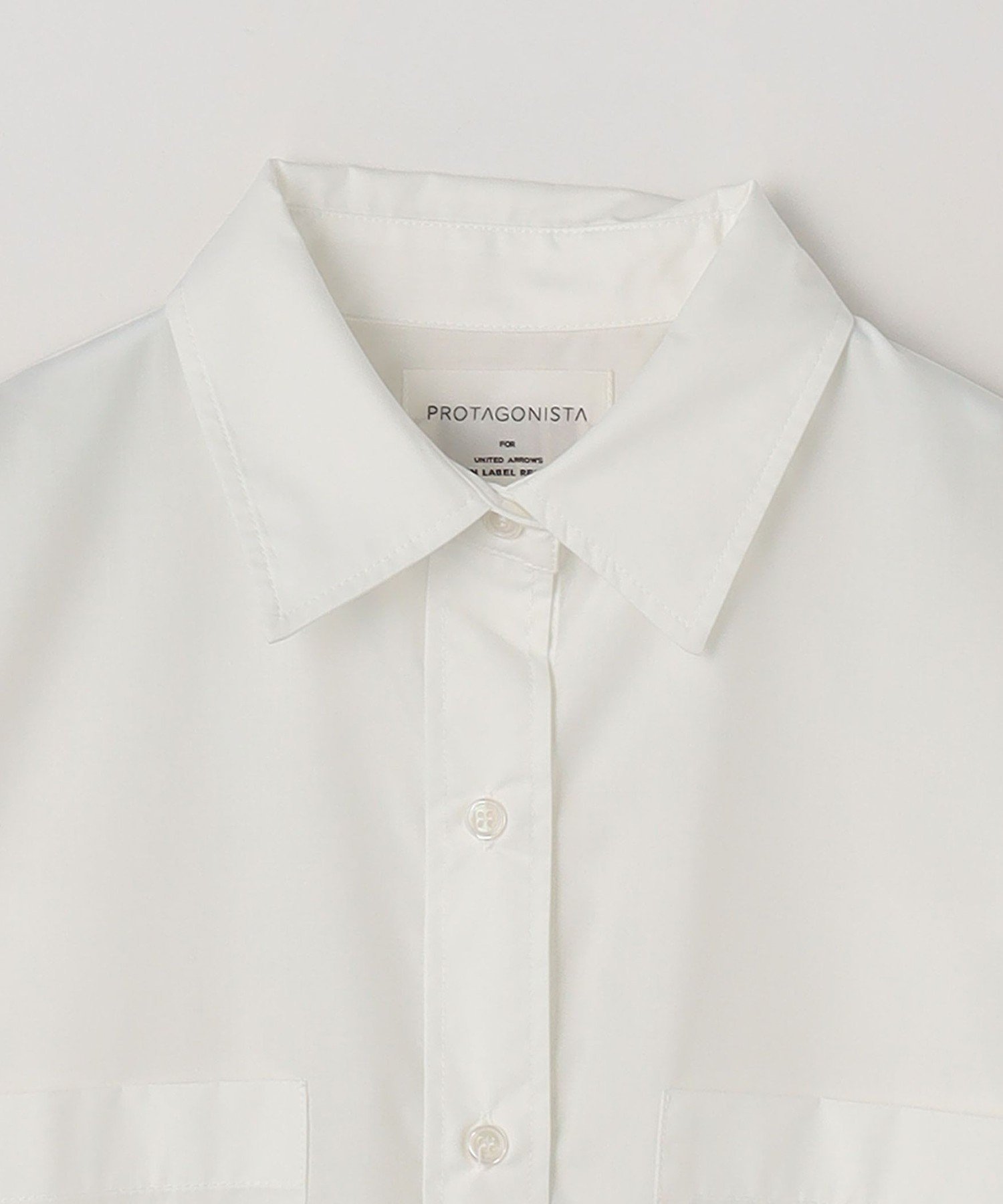 新品未使用　UNITED ARROWS エンブロイダリーカラーシャツ　ホワイト UNITED ARROWS｜エンブロイダリー カラー シャツ -ウォッシャブル