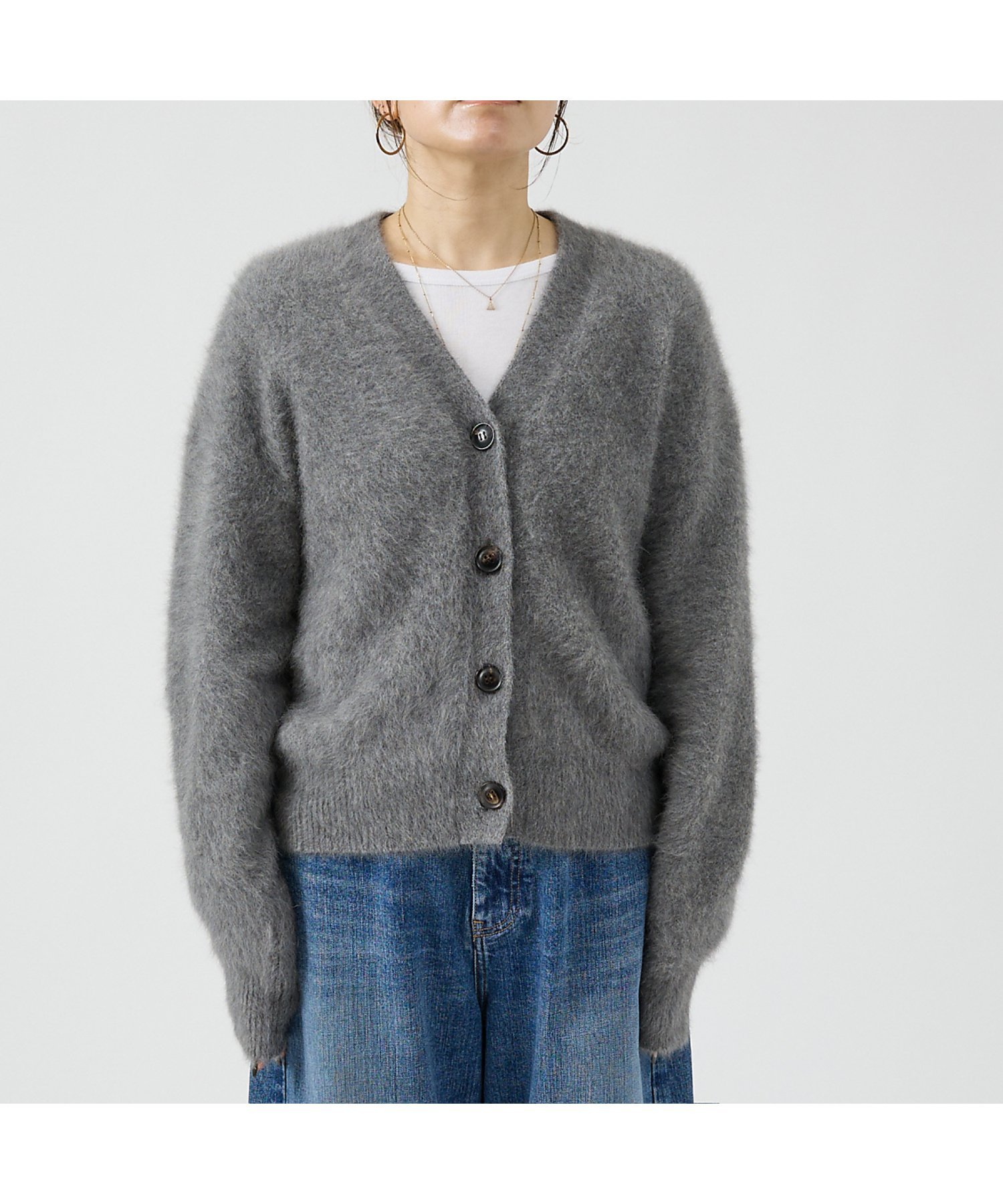 DESIGNWORKS｜フォックスカシミヤショートカーディガン | Rakuten