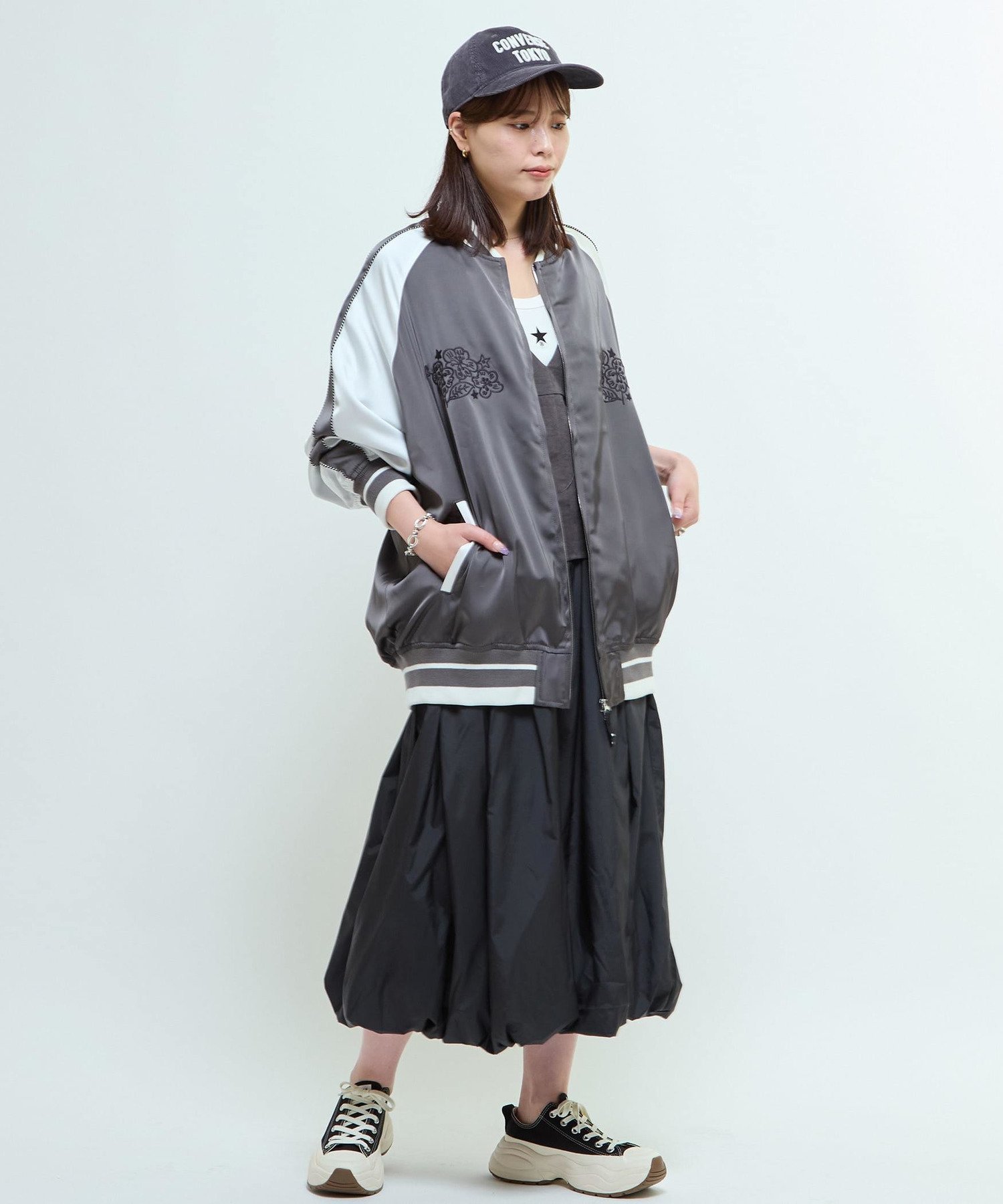 CONVERSE TOKYO｜SATIN OVERSIZE SOUVENIR JACKET | Rakuten Fashion